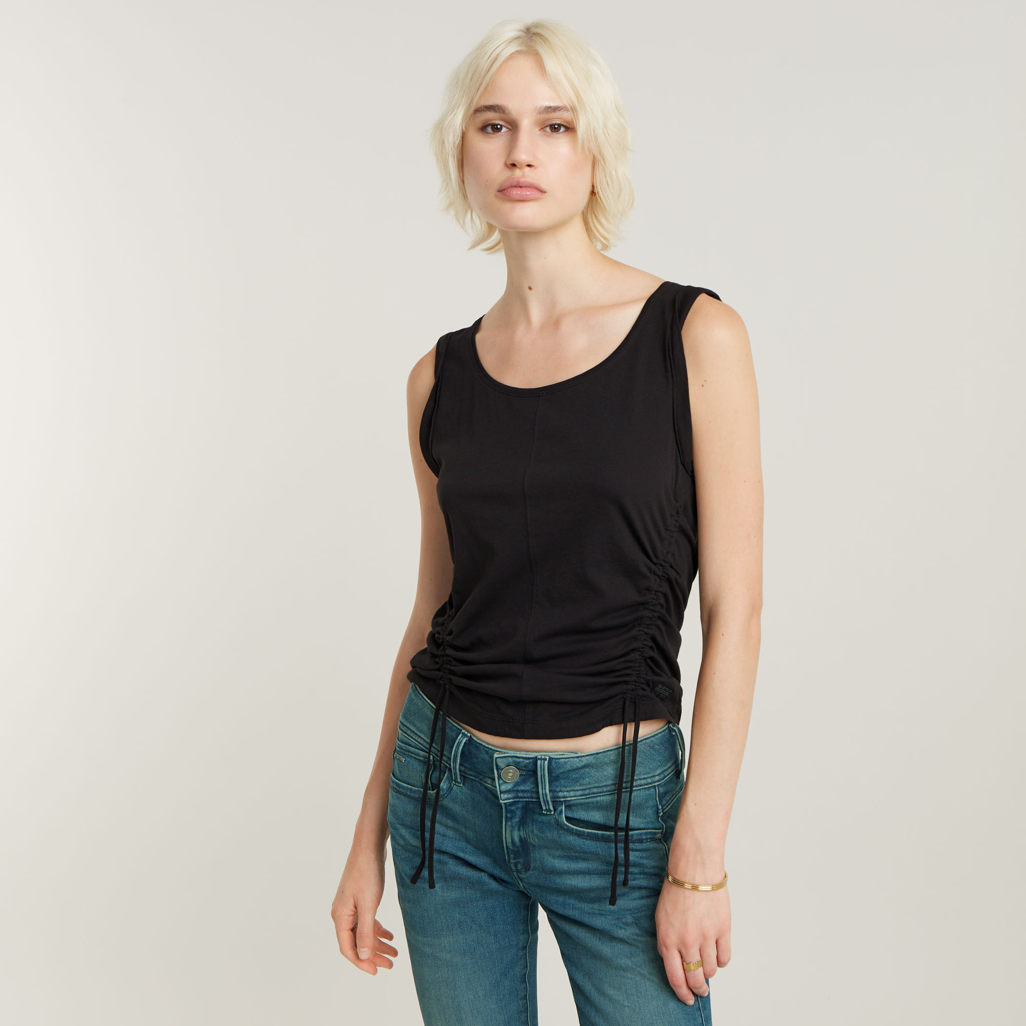 G-Star RAW Adjustable Tucked Sleeves Top - Zwart - Dames