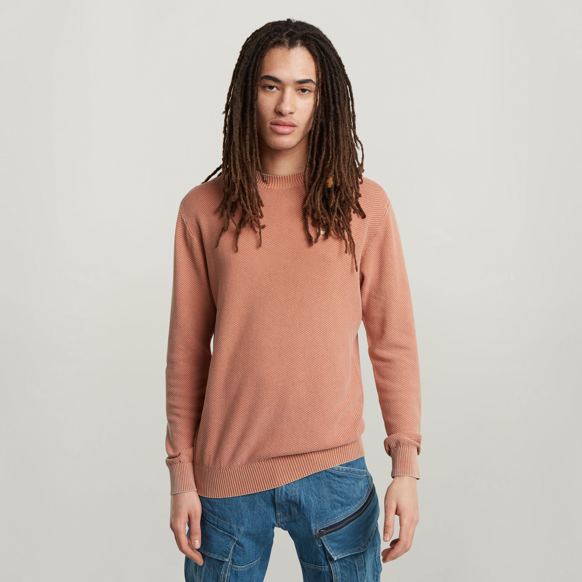 

Moss Gebreide Trui - Roze - Heren
