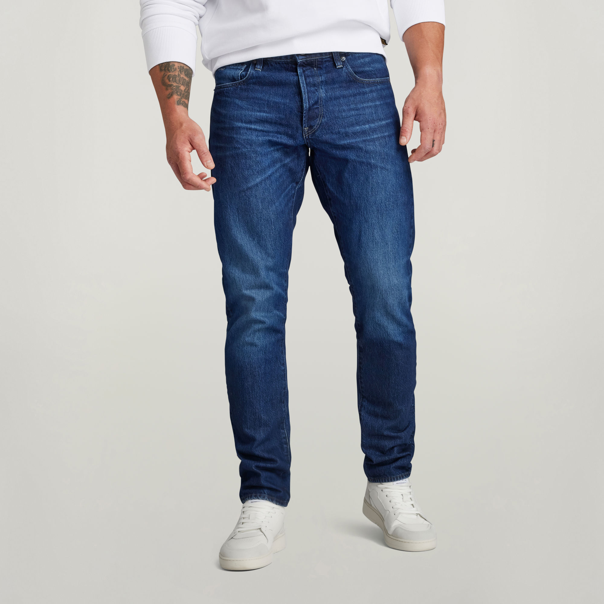 

3301 Regular Tapered Jeans - Dark blue - Men