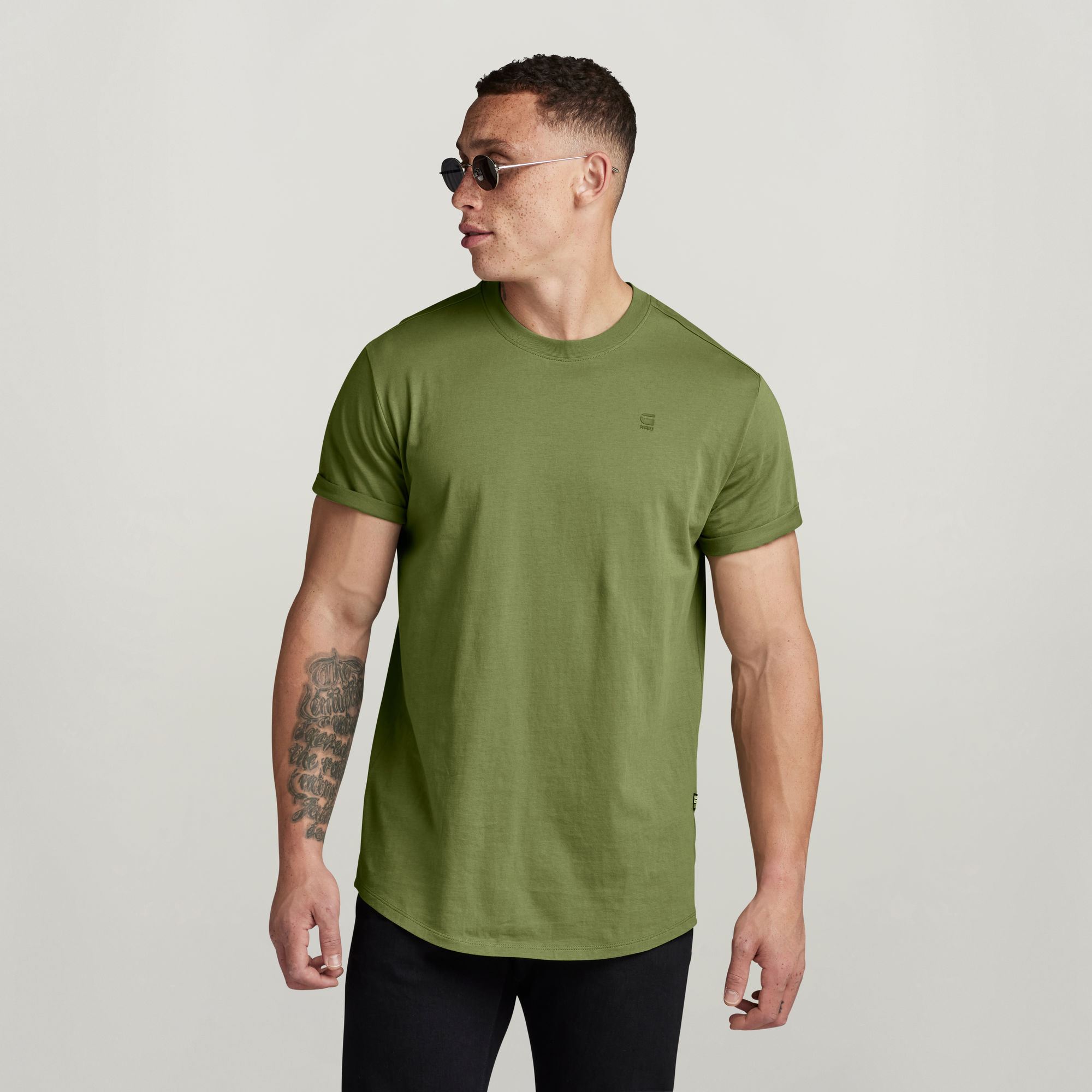 G-Star RAW oversized T-shirt Lash met logo sage