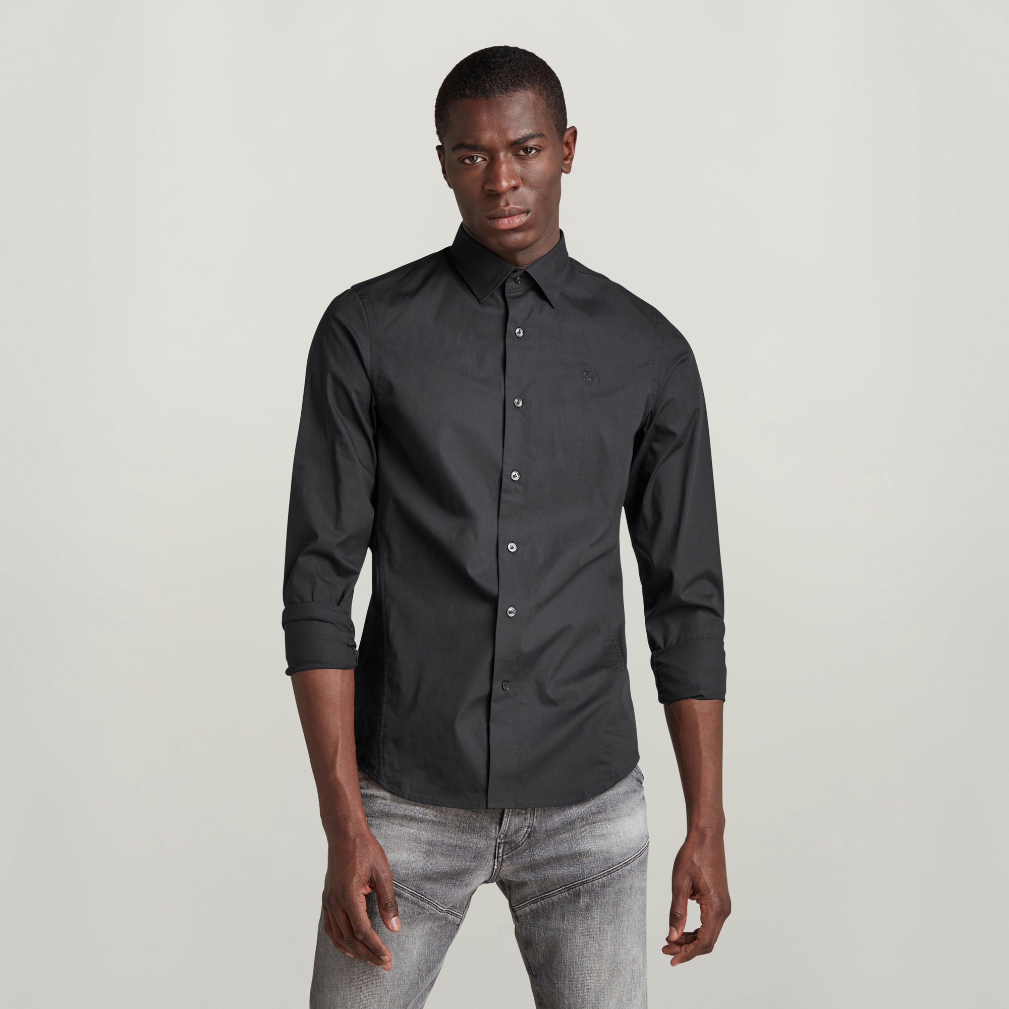 

Dressed Super Slim Shirt - Black - Men