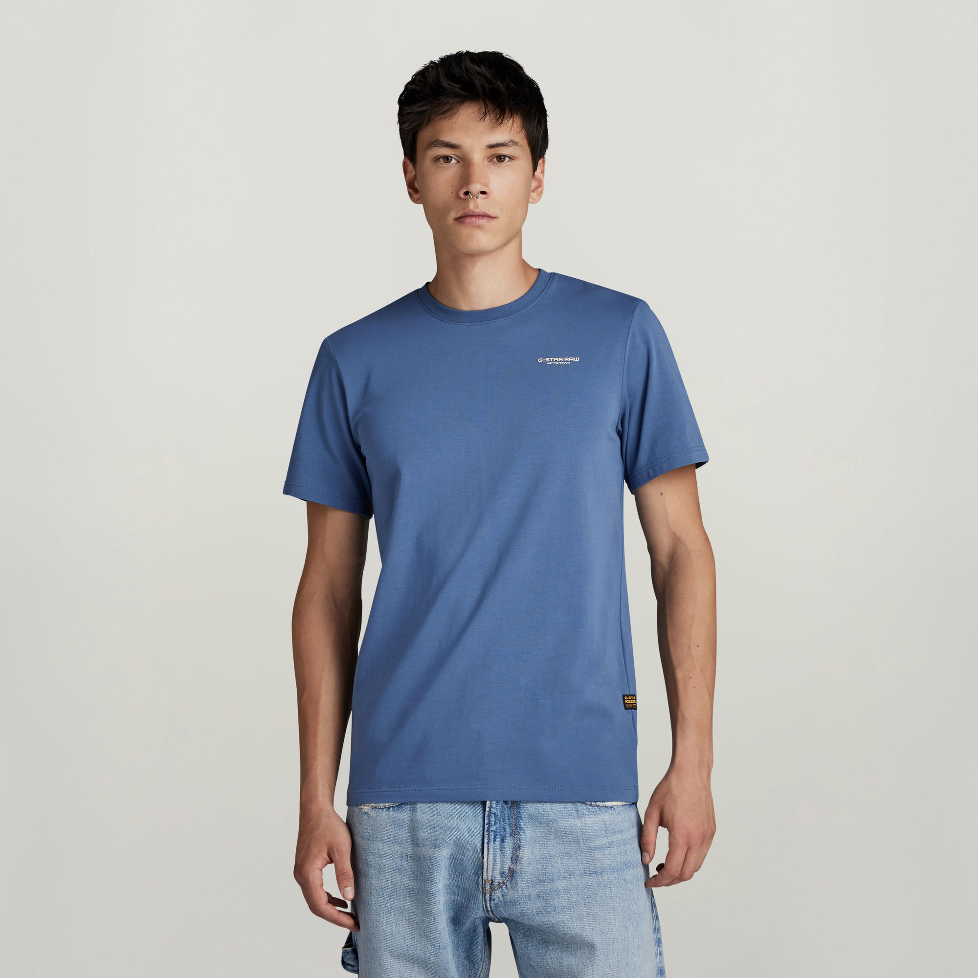 

Slim Base T-Shirt - Midden blauw - Heren