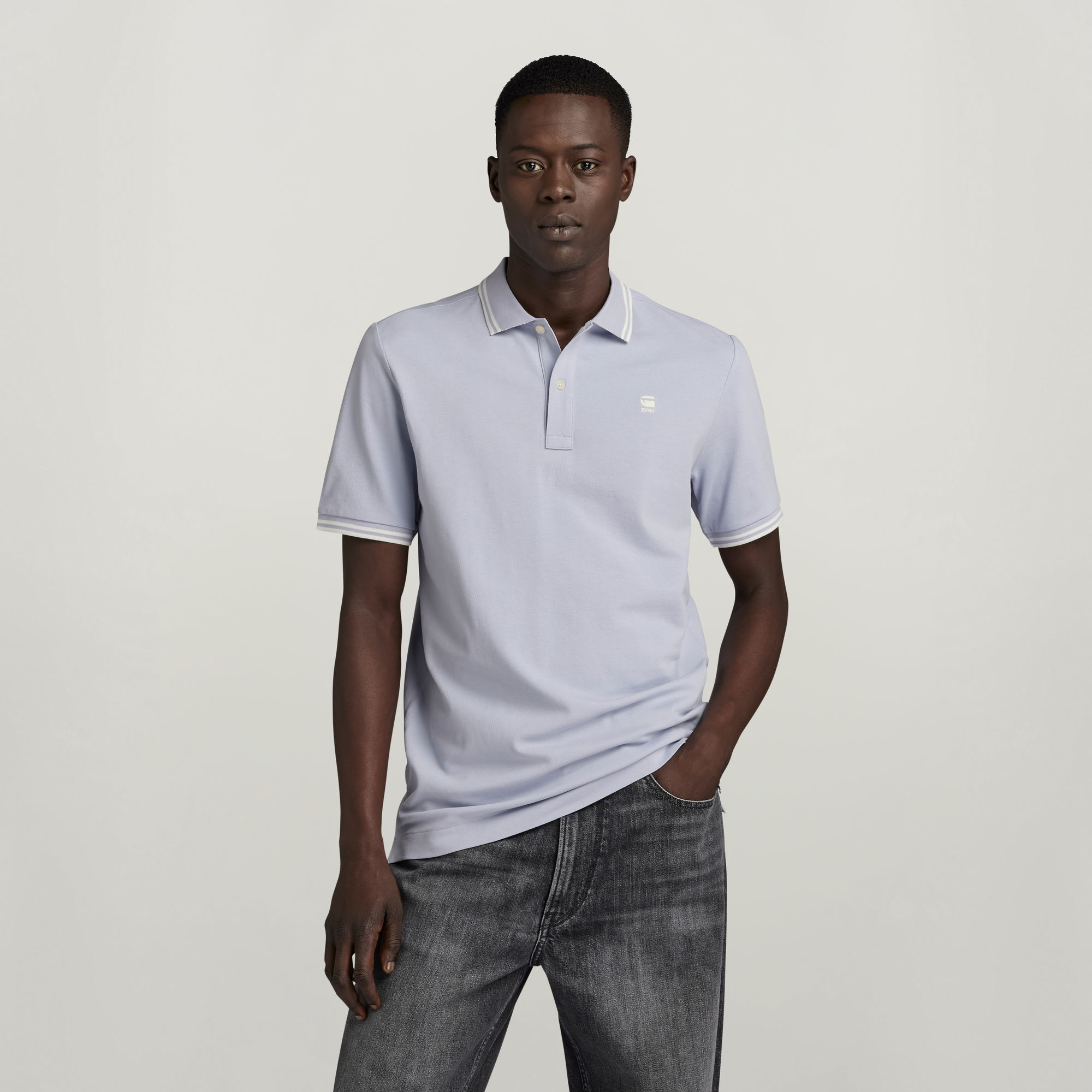 

Dunda Slim Stripe Polo - Grijs - Heren