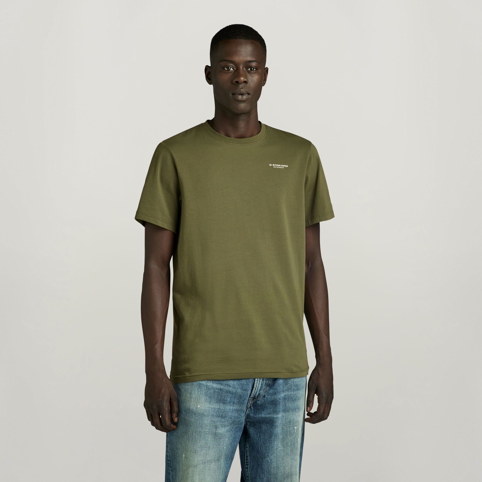 G-STAR RAW Heren Polo's & T-shirts Slim Base R T S s Olijf