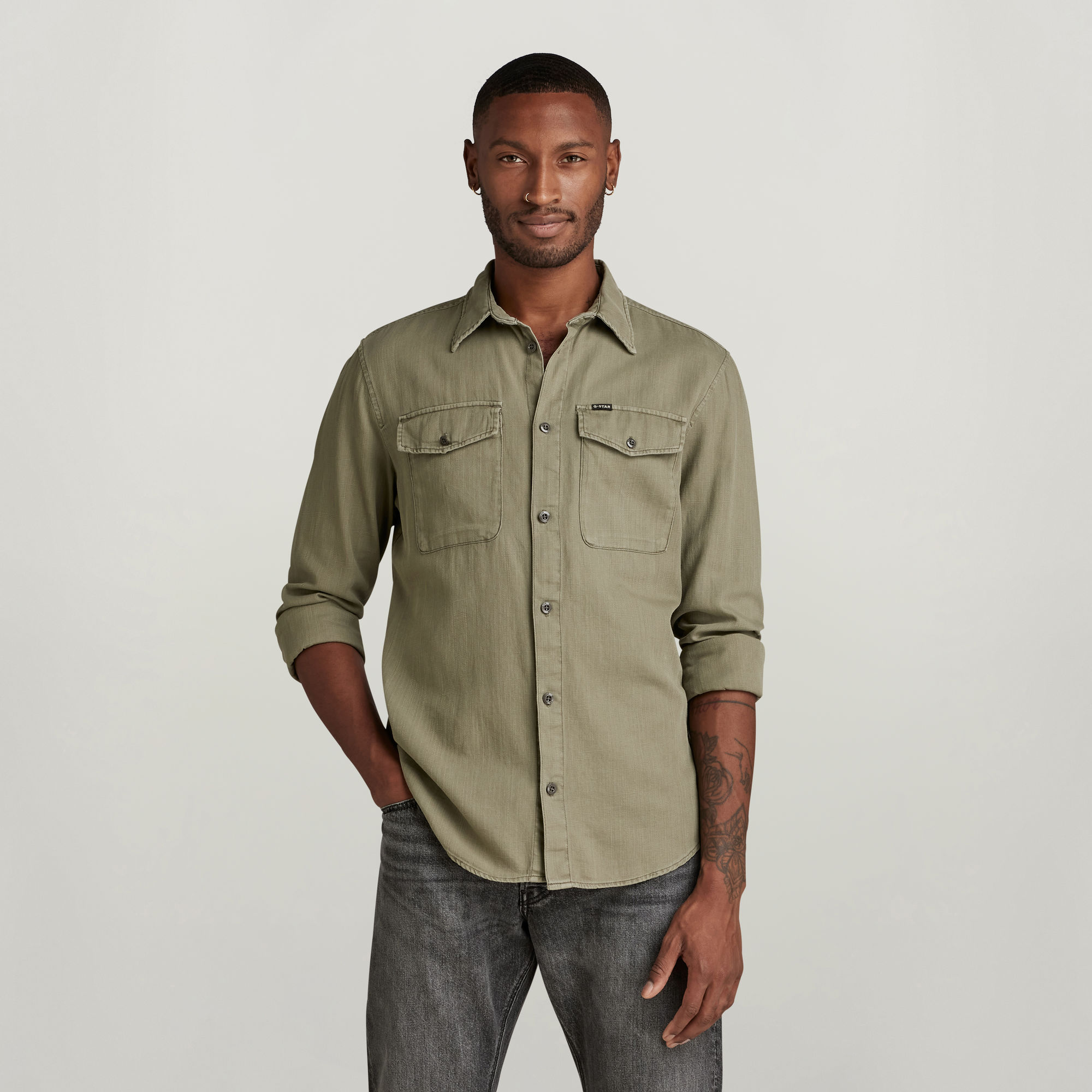 

Marine Slim Shirt - Green - Men