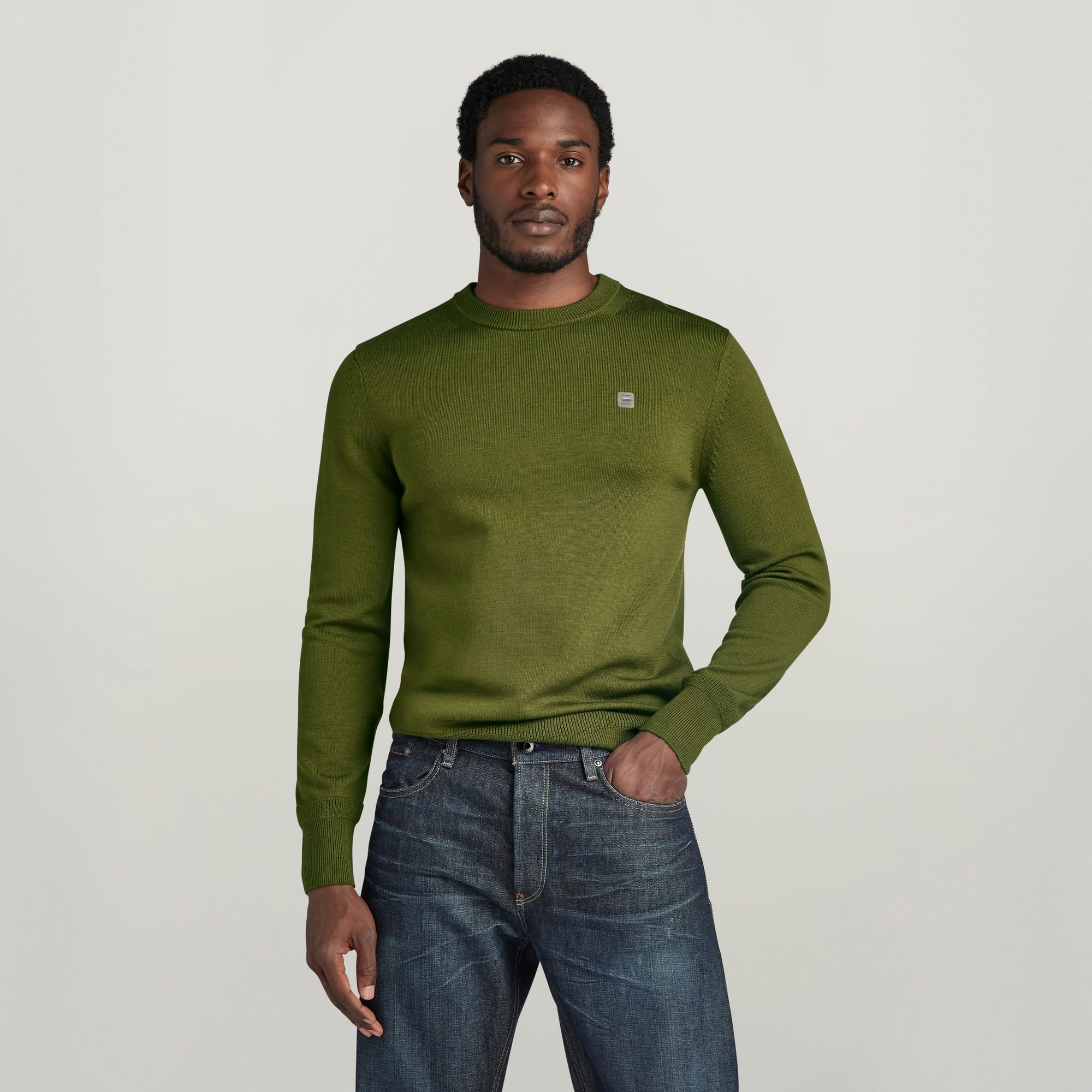 

Premium Core Knitted Sweater - Green - Men