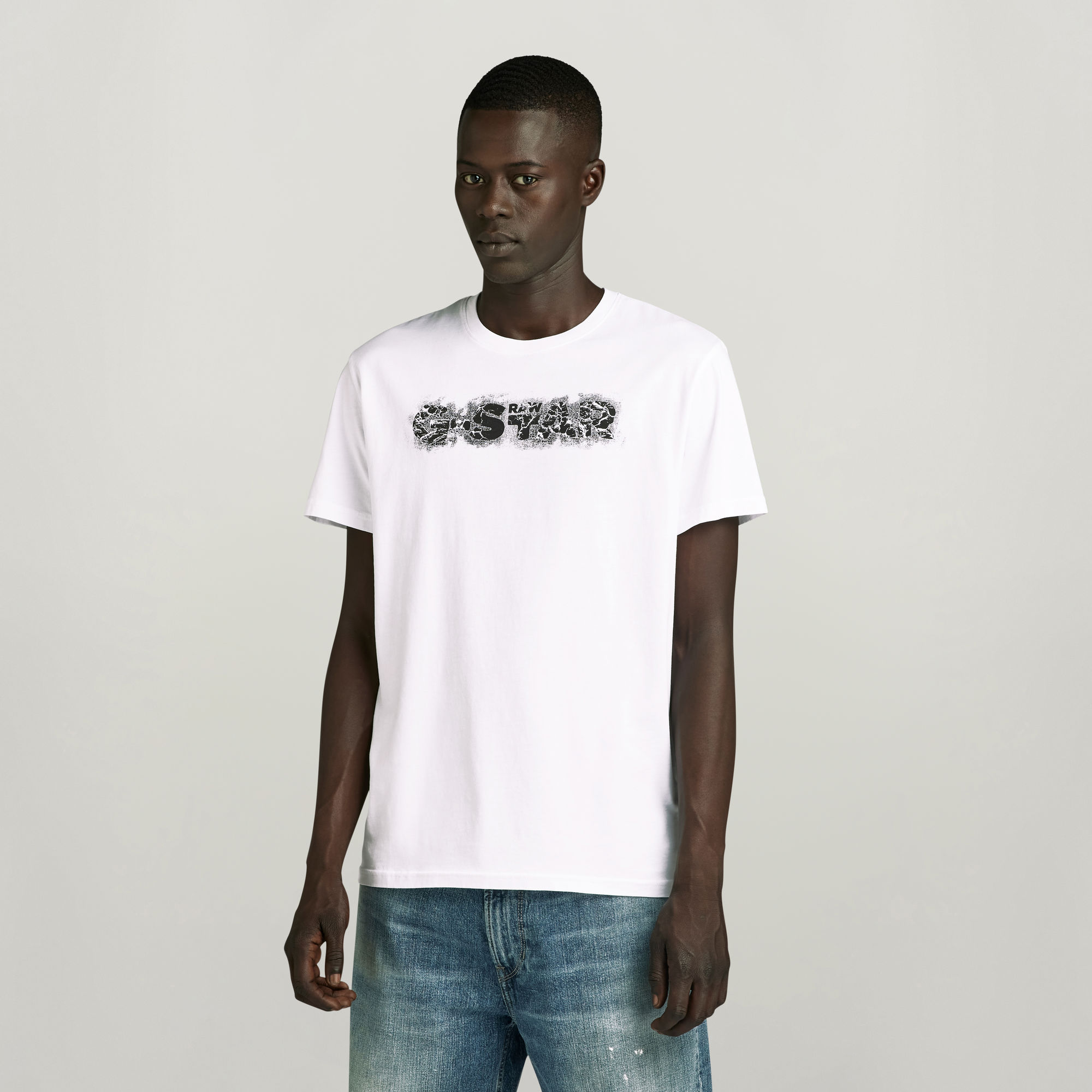 G-Star RAW regular fit T-shirt met printopdruk wit