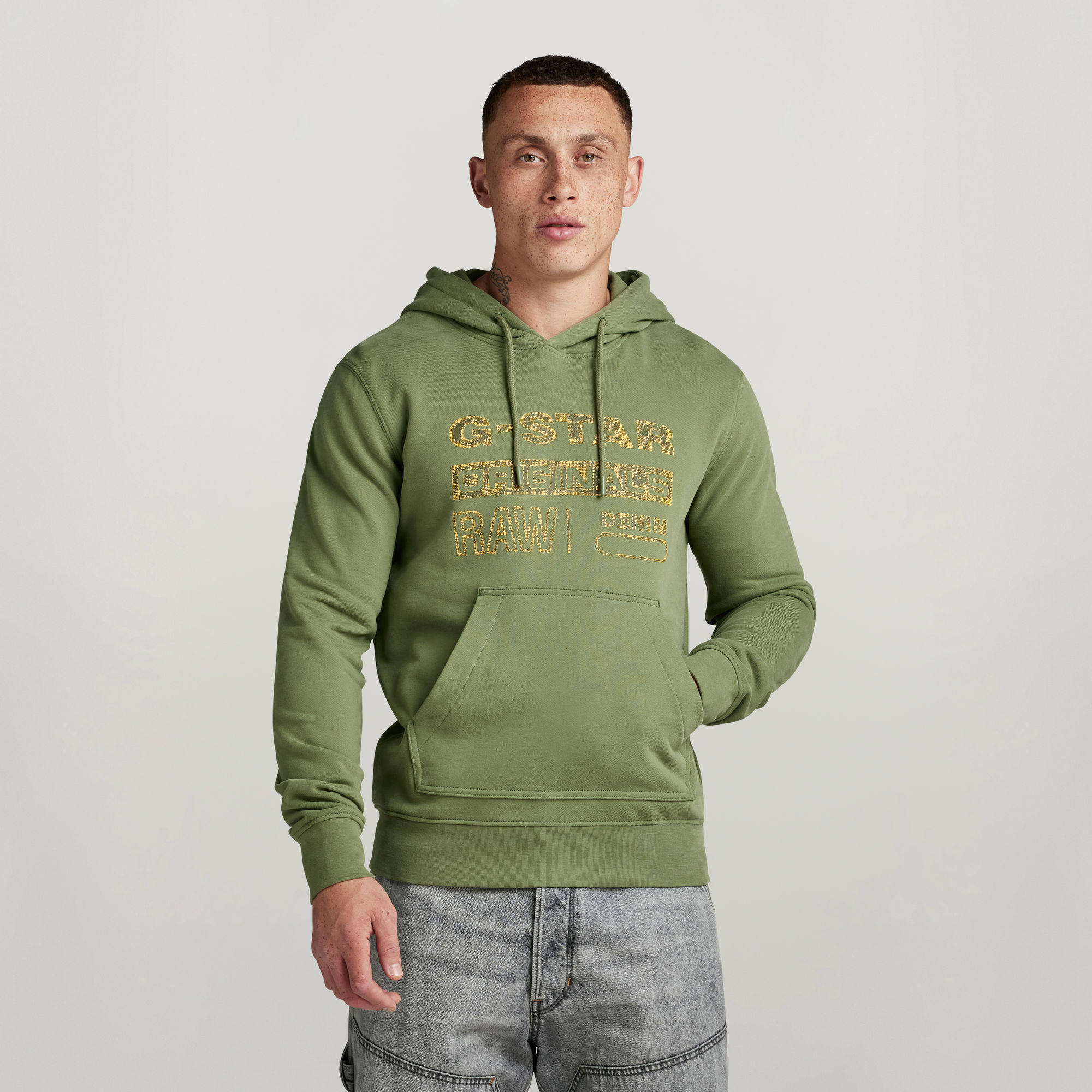 Distressed Originals Hooded Sweatshirt - Grün - Herren