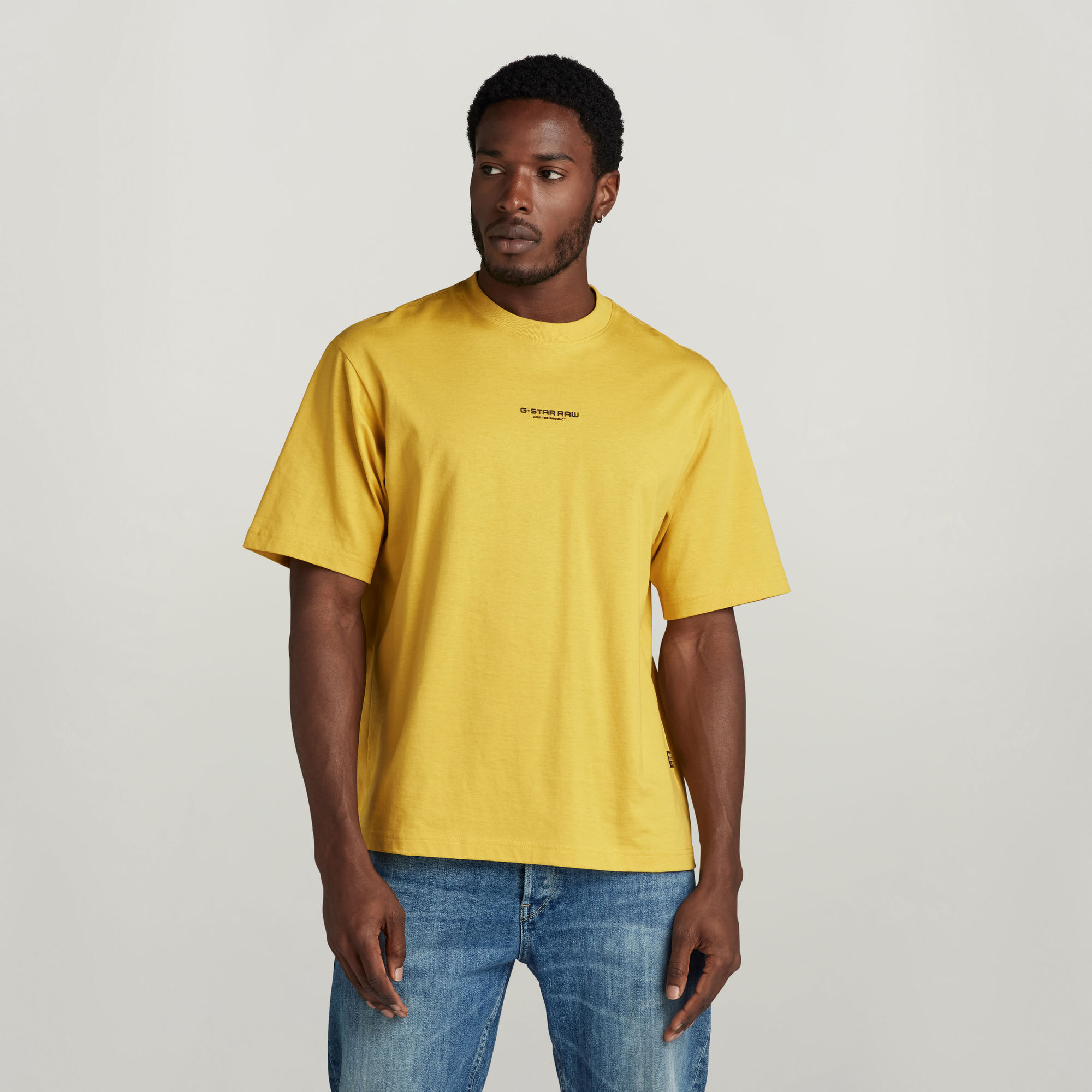 G-Star RAW Center Chest Boxy T-Shirt - Geel - Heren