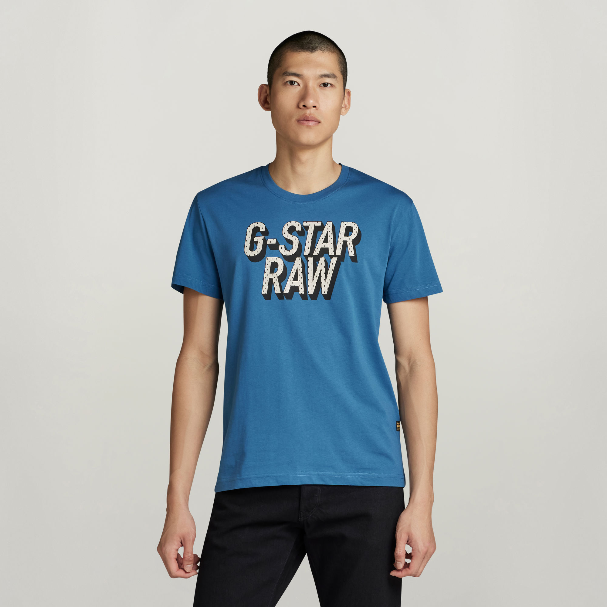 G-Star RAW 3D Dotted Graphic T-Shirt - Midden blauw - Heren