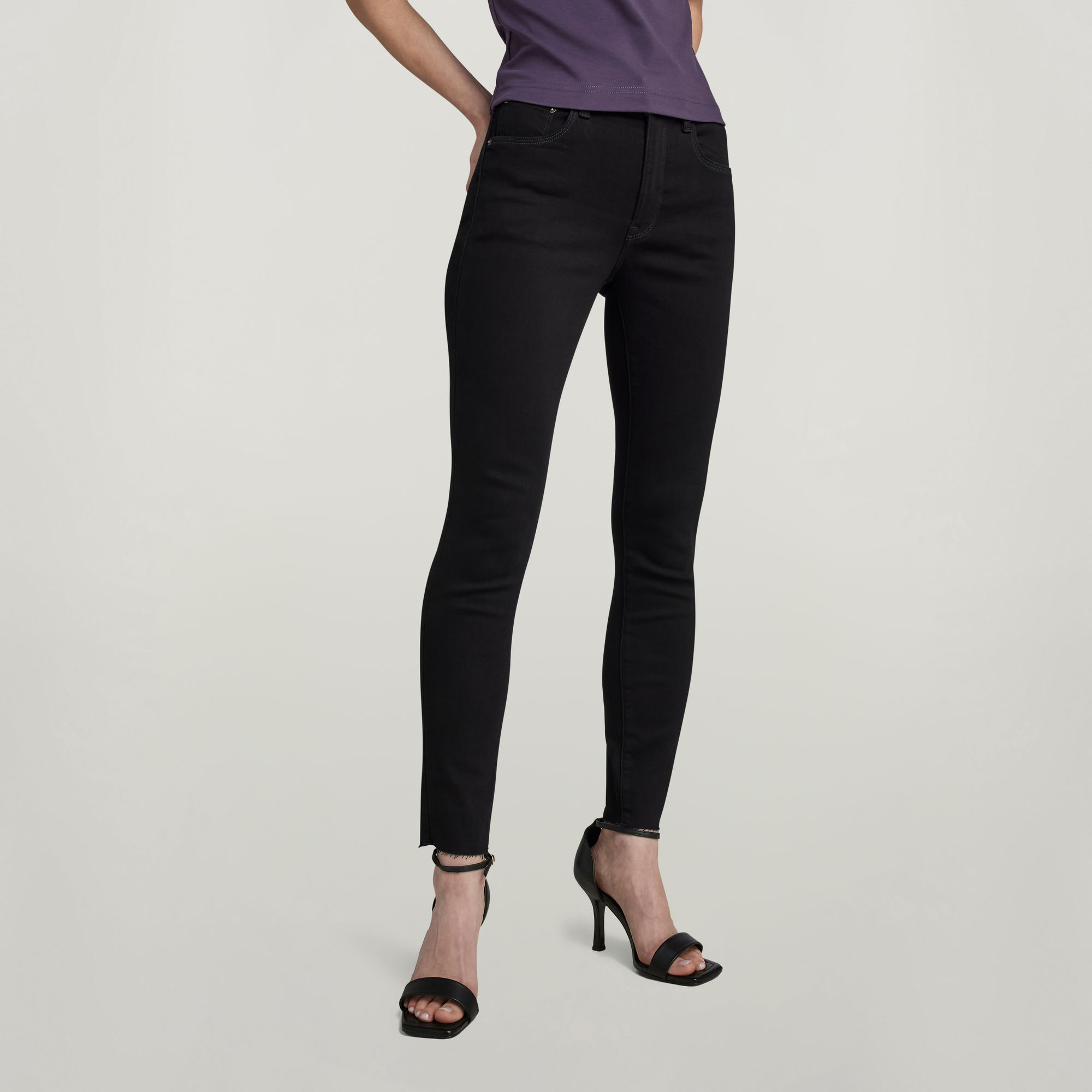 

3301 Skinny Ankle Jeans - Black - Women