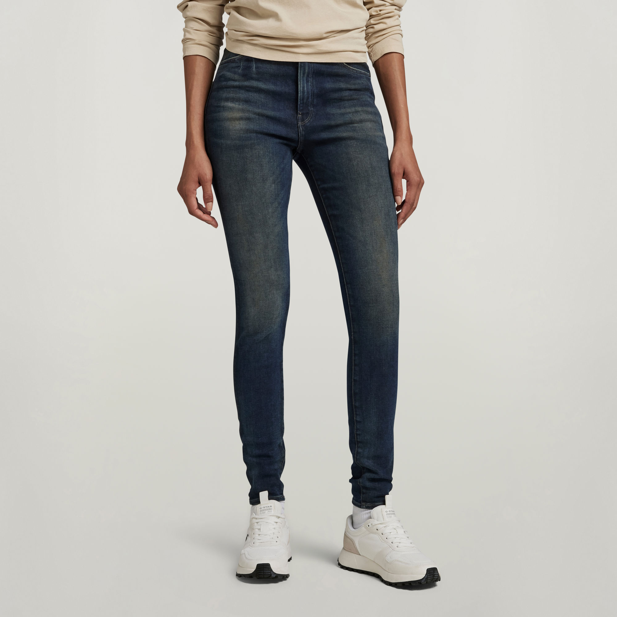G-Star RAW Kafey Ultra High Skinny Jeans Donkerblauw Dames