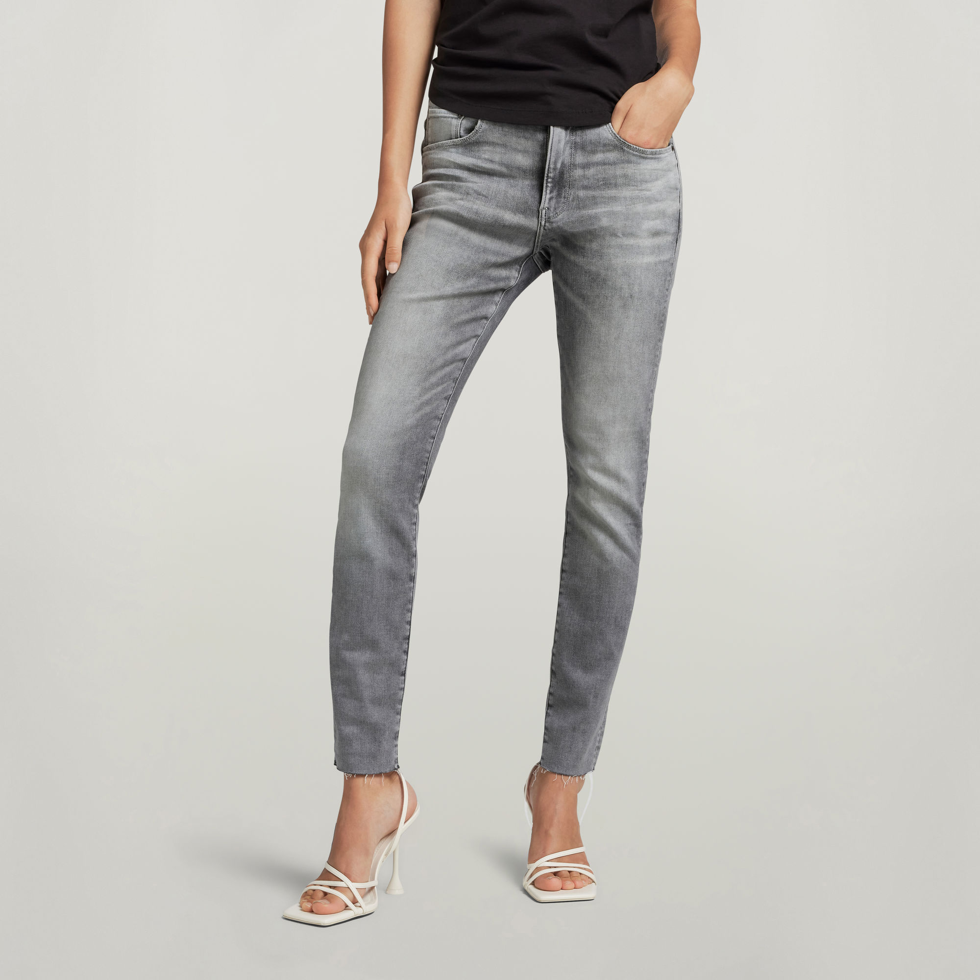 

3301 Skinny Ankle Jeans - Grau - Damen