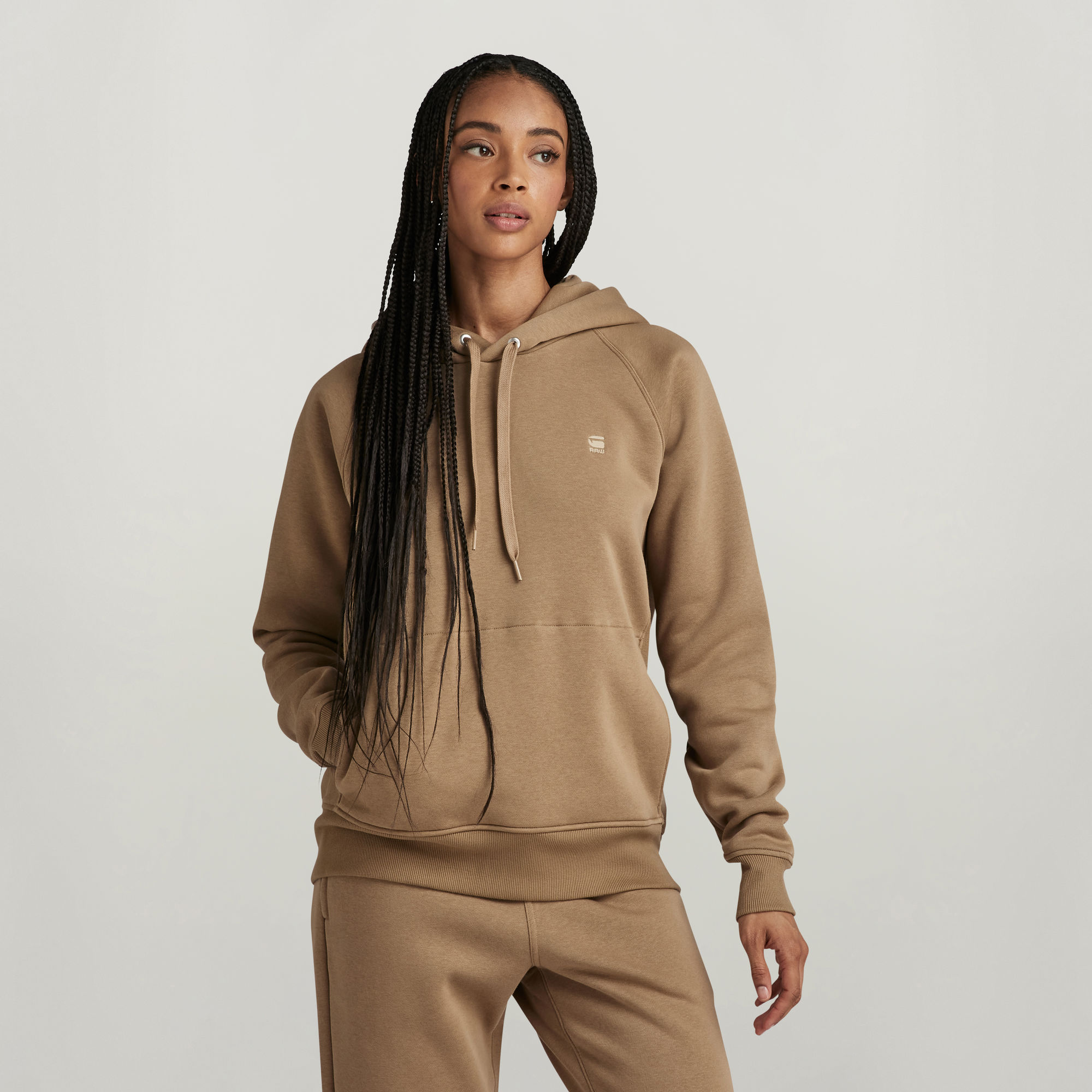 G-Star RAW Premium Core 2.0 Hoodie Beige Dames