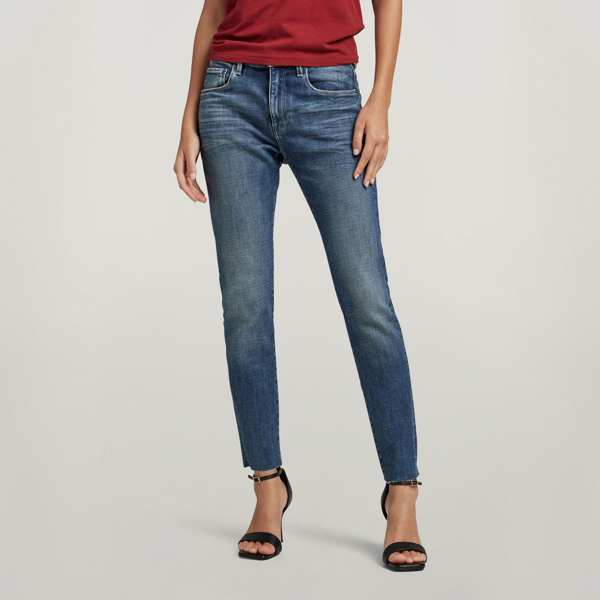 

3301 Skinny Ankle Jeans - Medium blue - Women