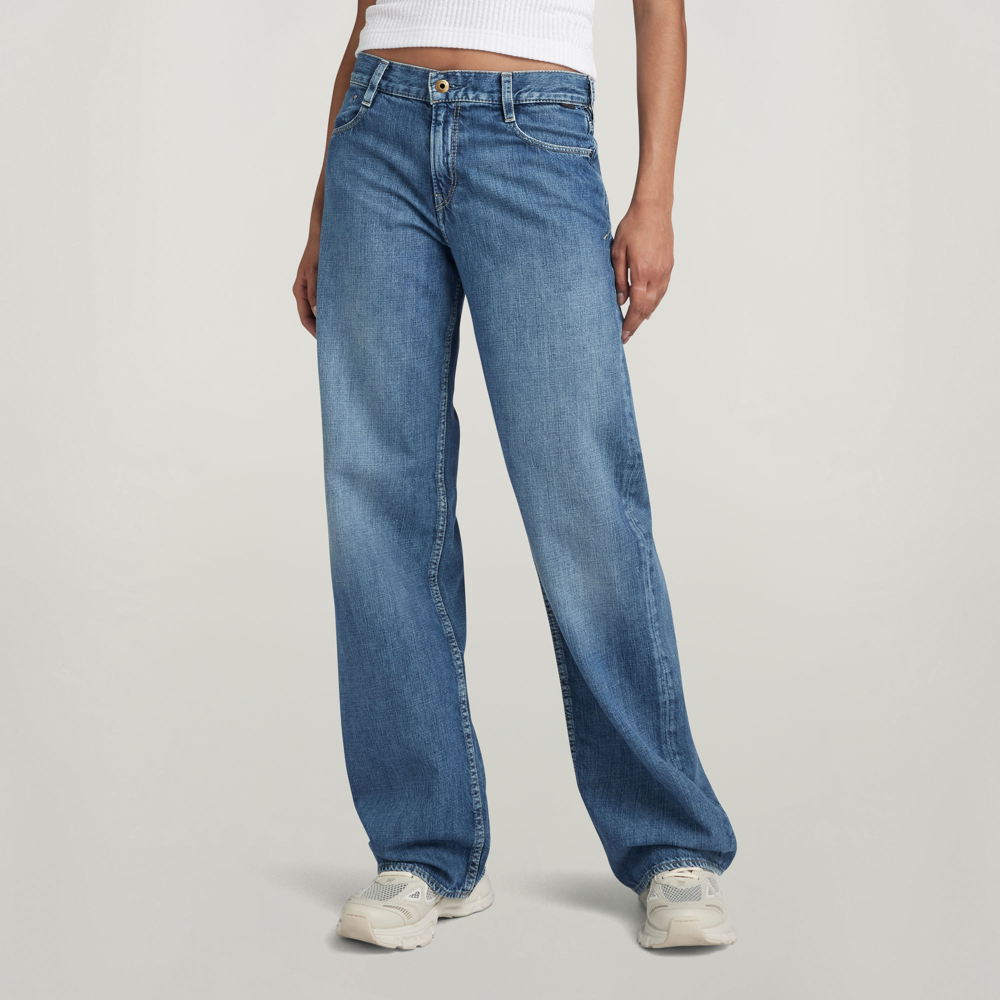 

Judee Low Waist Loose Jeans - Medium blue - Women