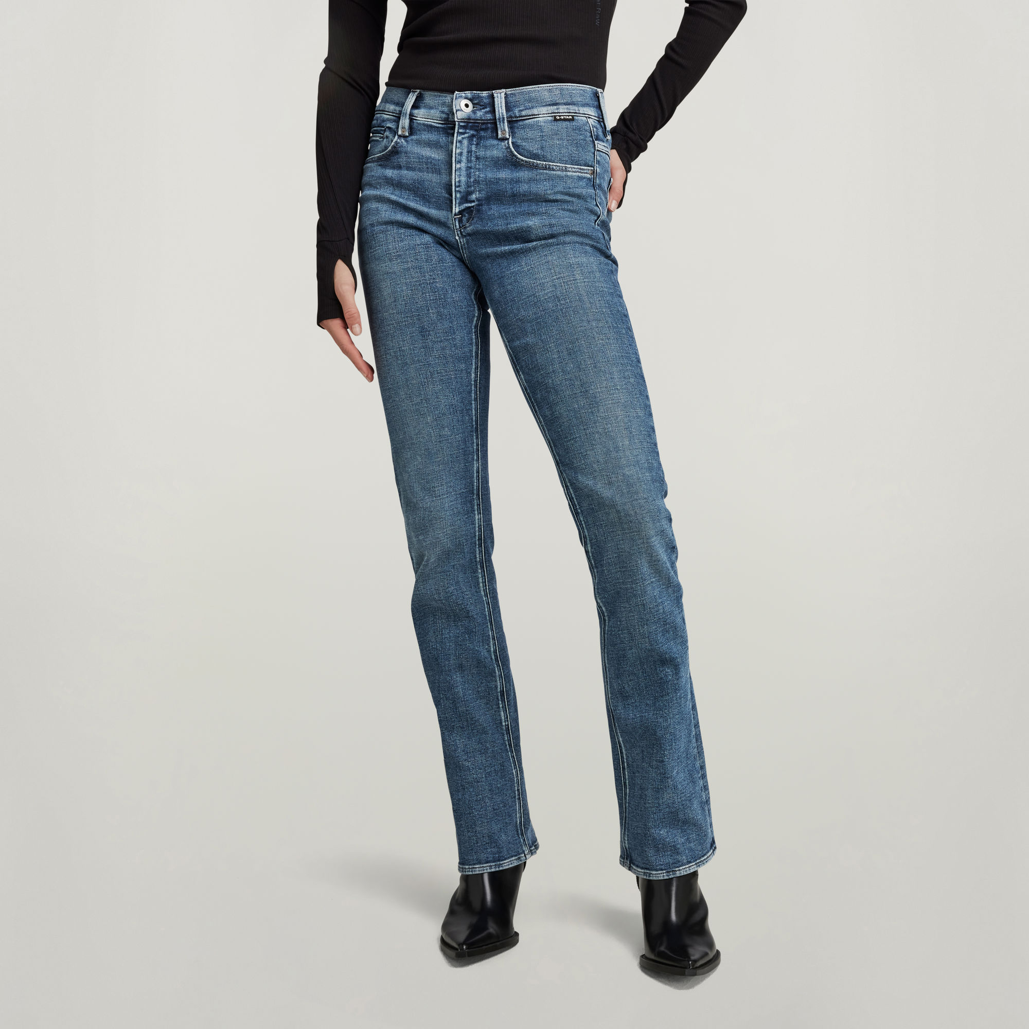 Noxer Bootcut Jeans - Mittelblau - Damen