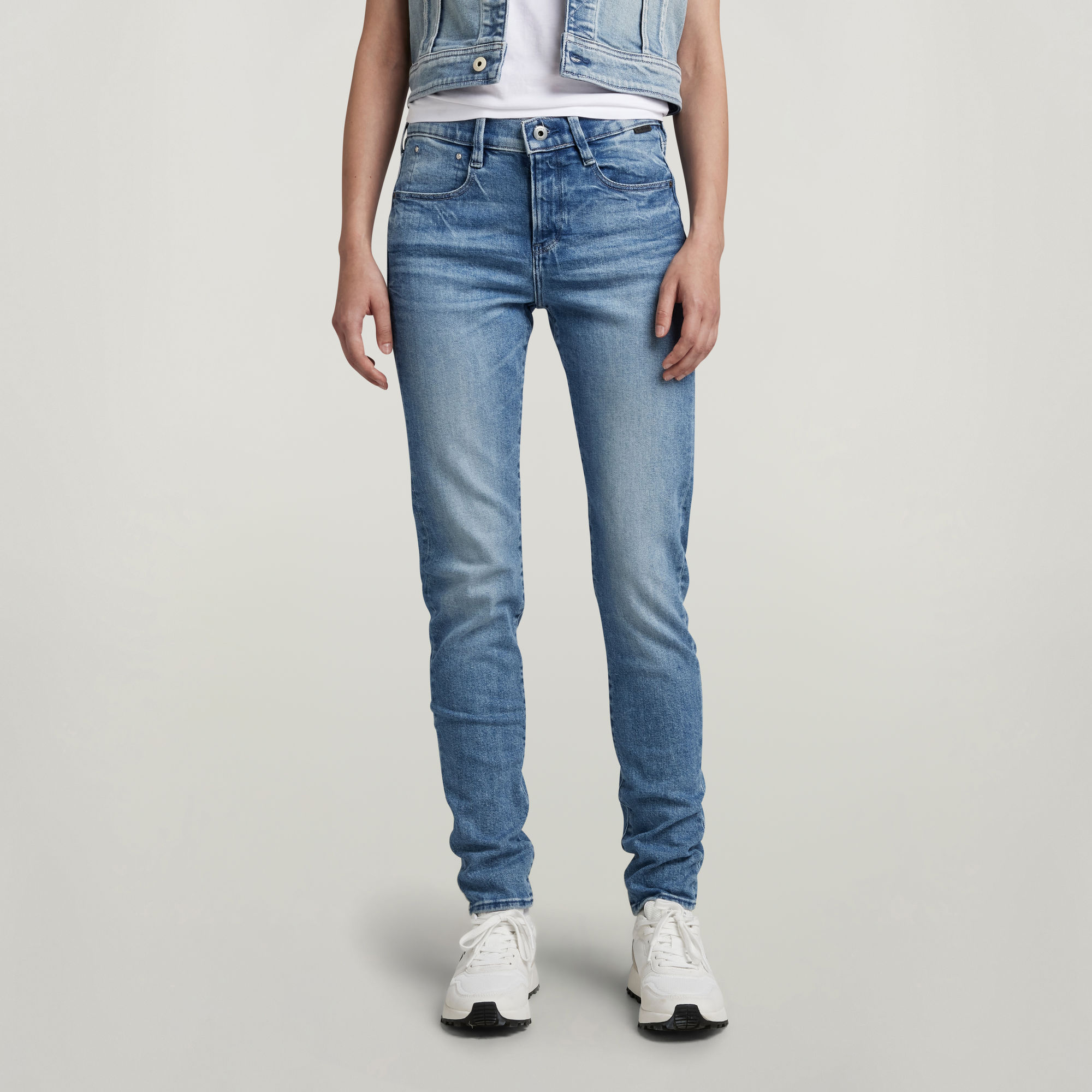 

Ace Slim Jeans - Midden blauw - Dames