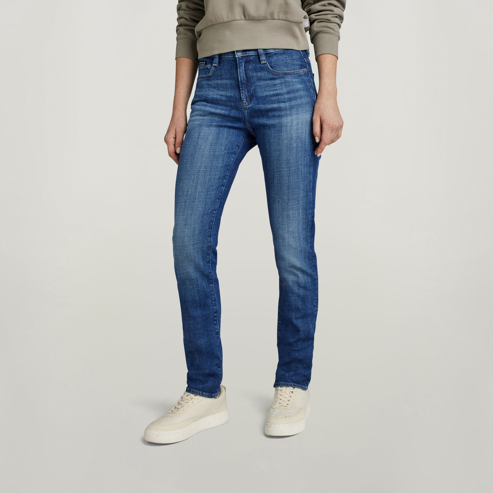 G-Star RAW Ace 2.0 Slim Straight Jeans Midden blauw Dames