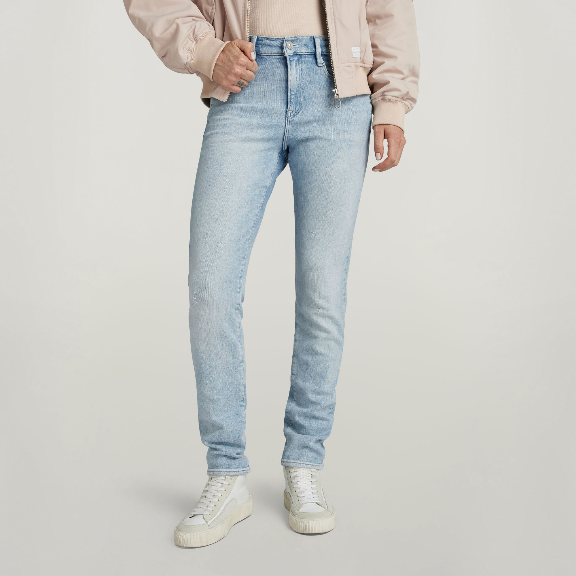 G-Star RAW Ace 2.0 Slim Straight Jeans Lichtblauw Dames