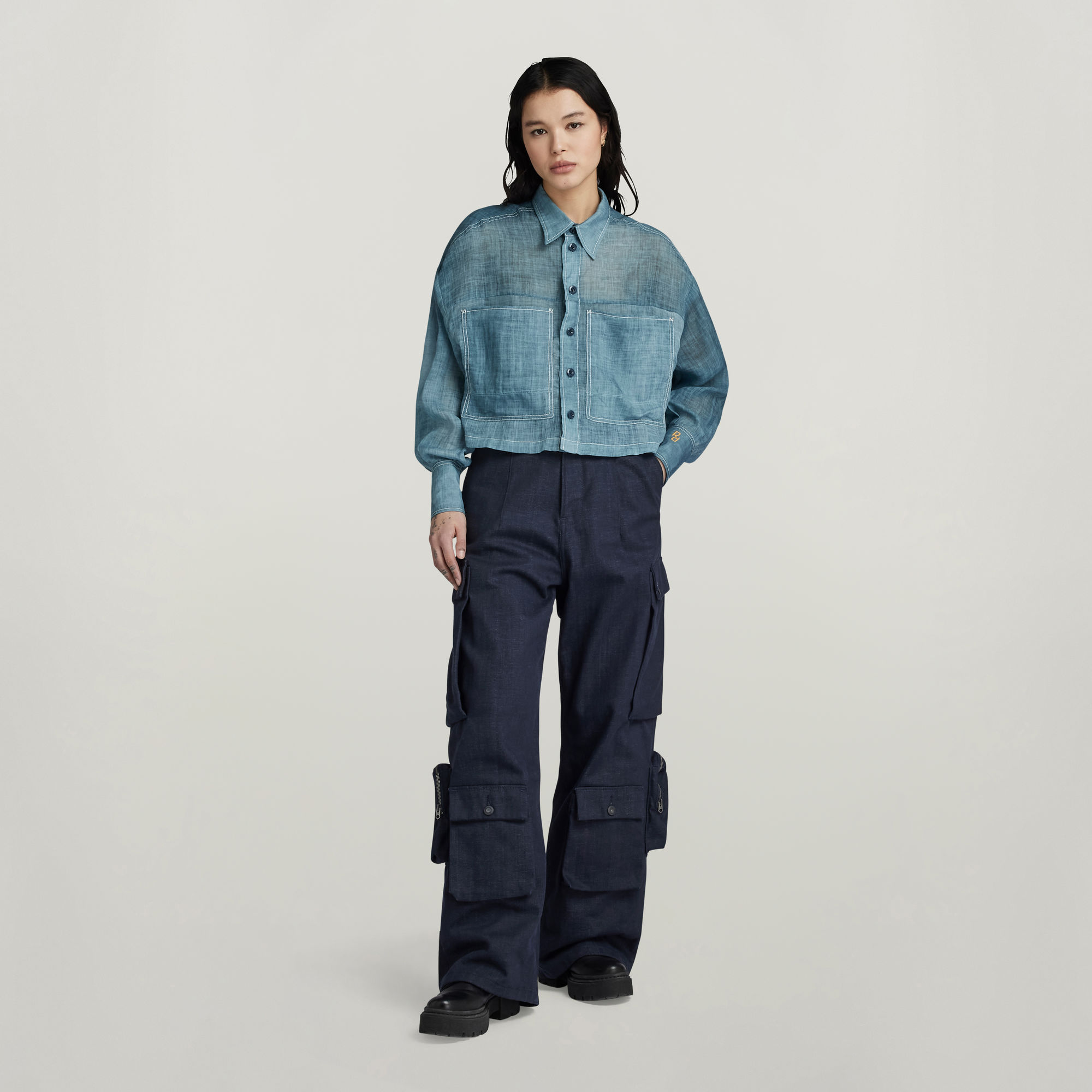 G-Star RAW GSRR Utility Shirt Donkerblauw Dames