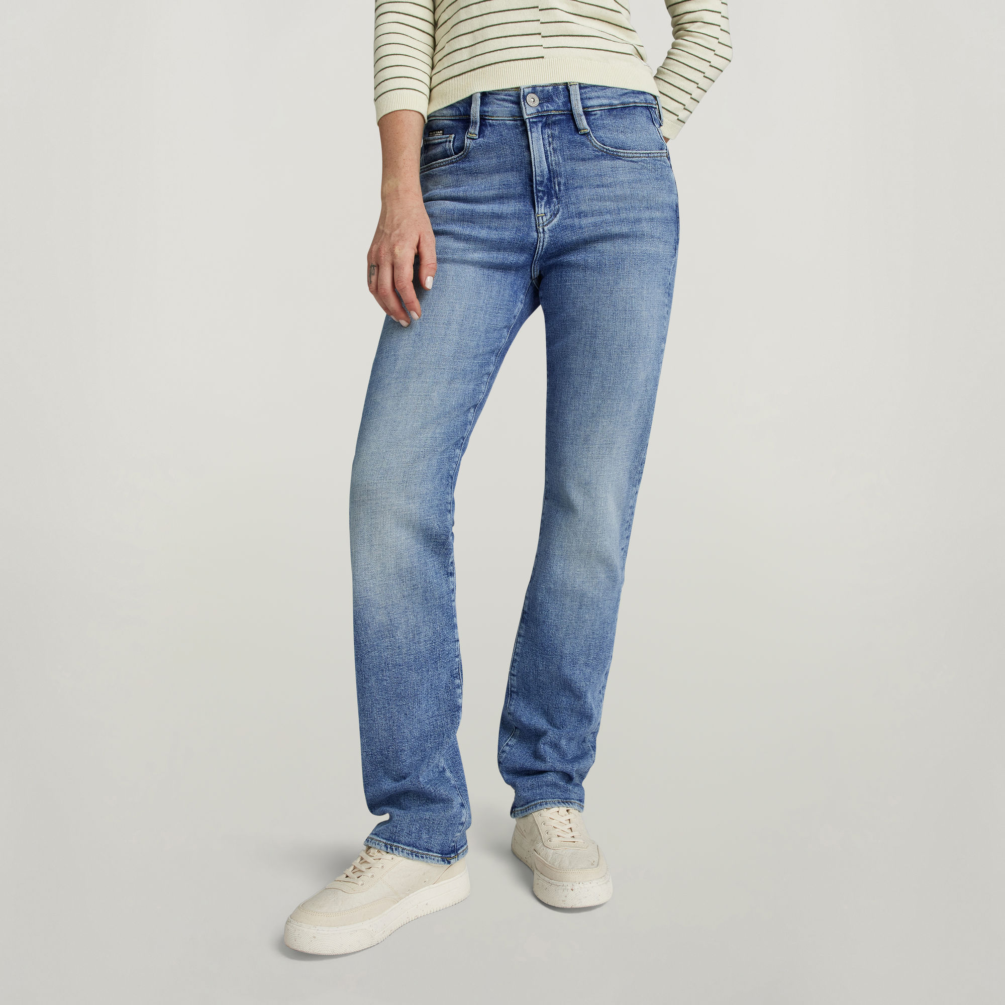 Strace Straight Jeans - Hellblau - Damen