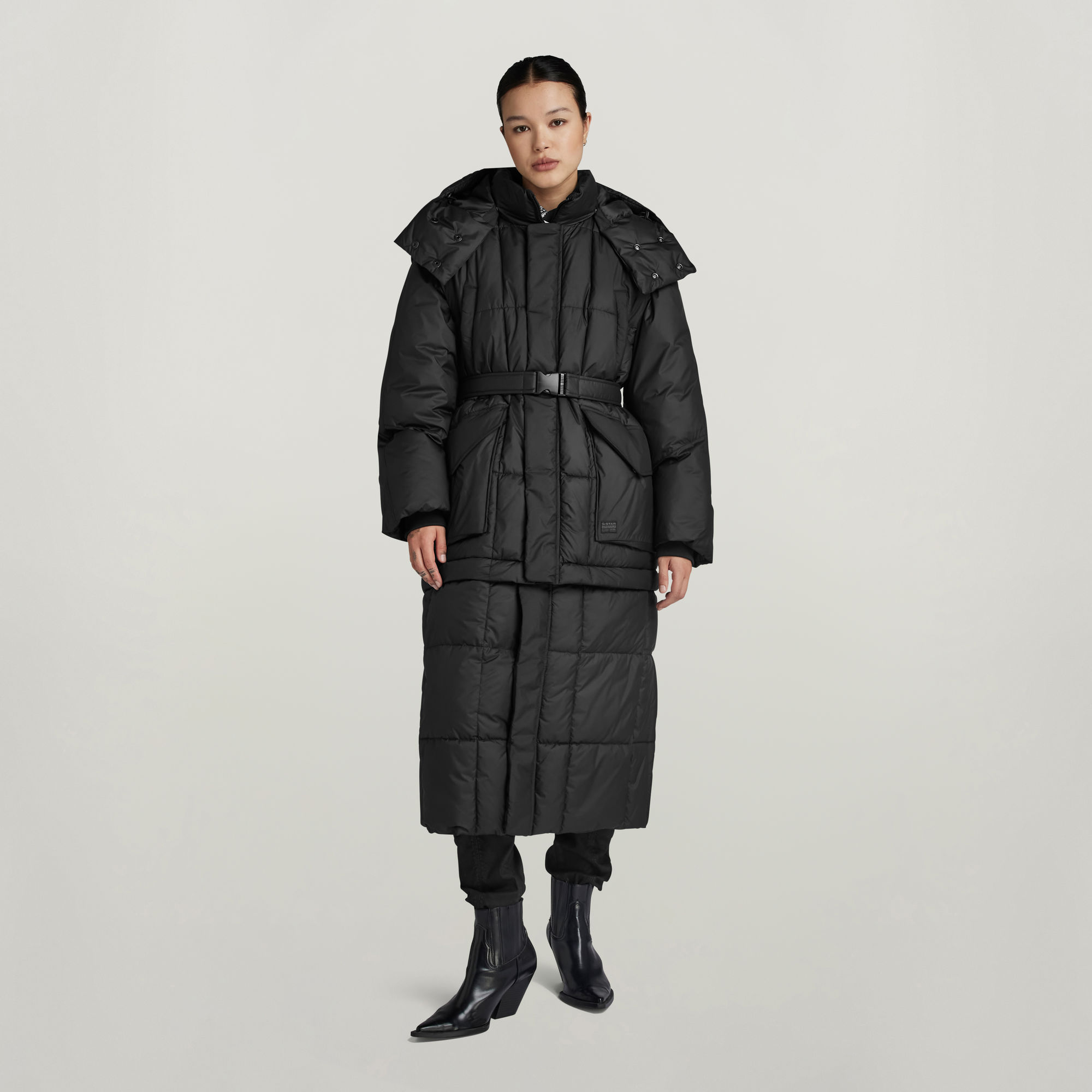 G-Star RAW Modular Gewatteerde Puffer Met Capuchon - Zwart - Dames