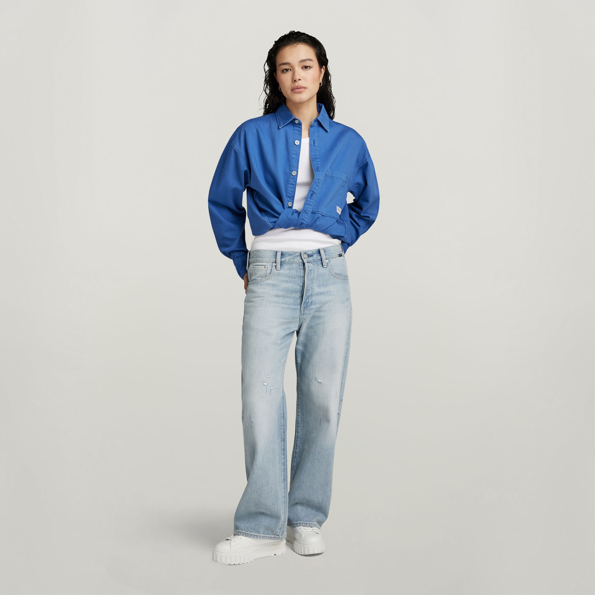 G-Star RAW Bowey Ankle Boyfriend 3D Jeans Lichtblauw Dames