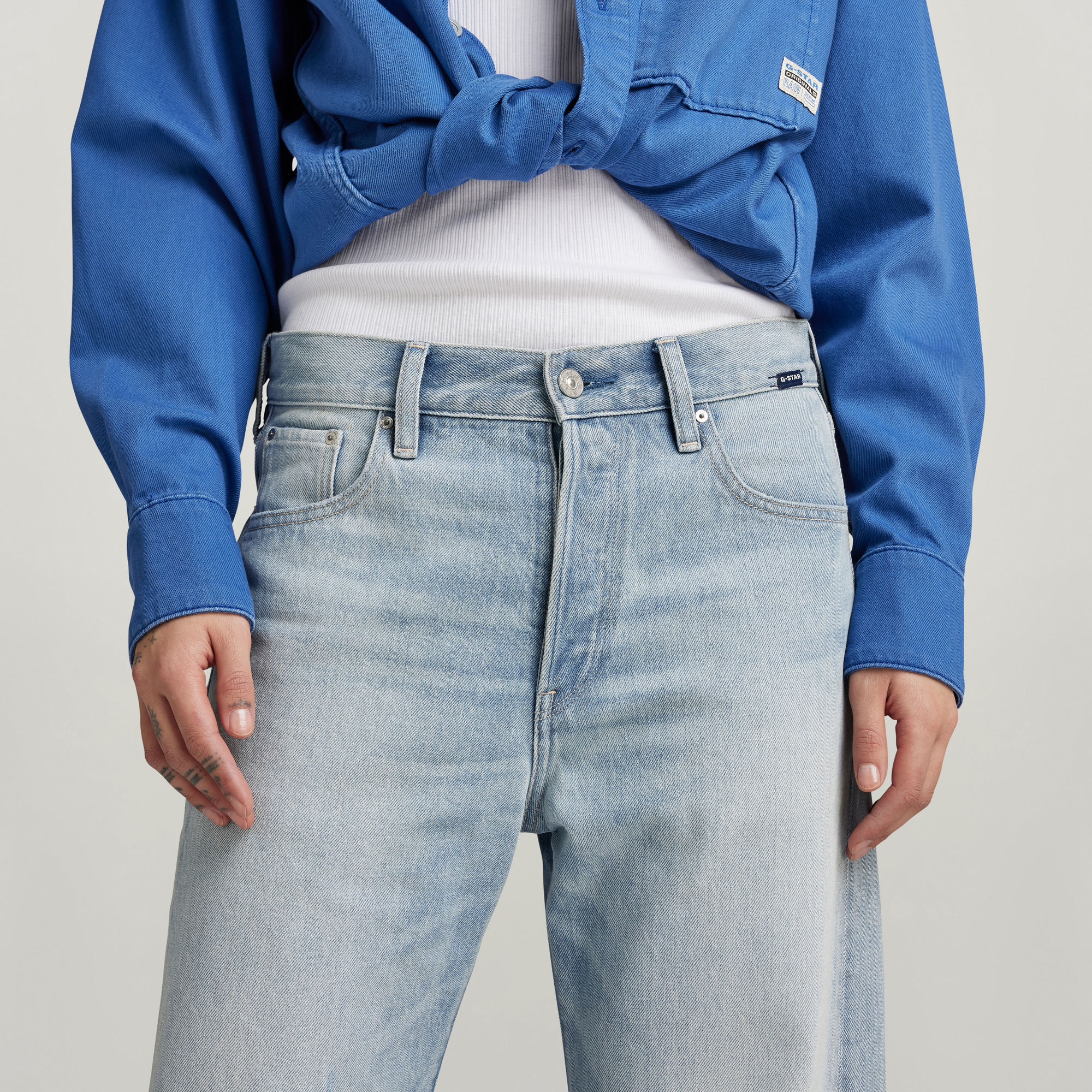 G-Star RAW Bowey Ankle Boyfriend 3D Jeans Lichtblauw Dames