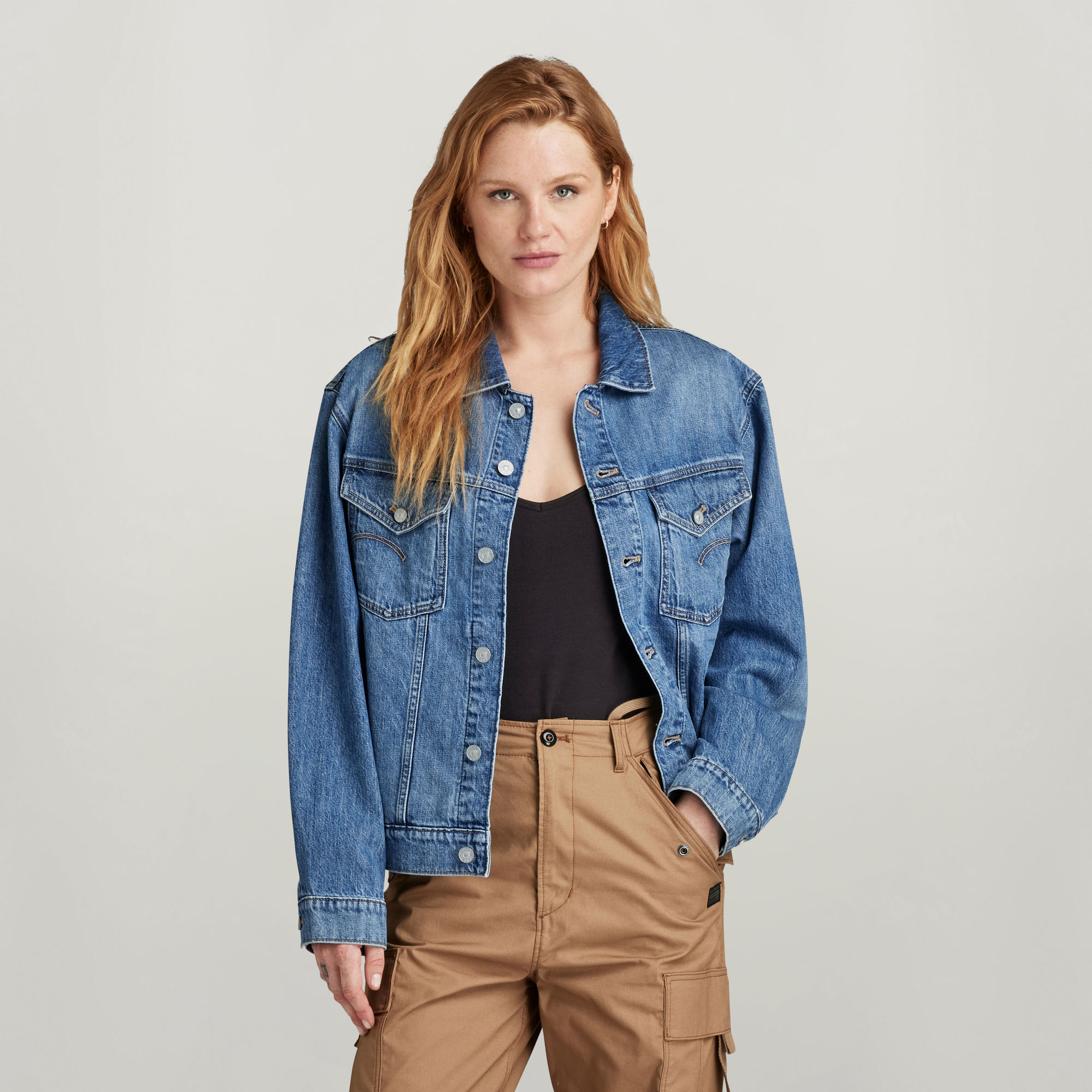 G-Star RAW Relaxed Denim Jack - Midden blauw - Dames