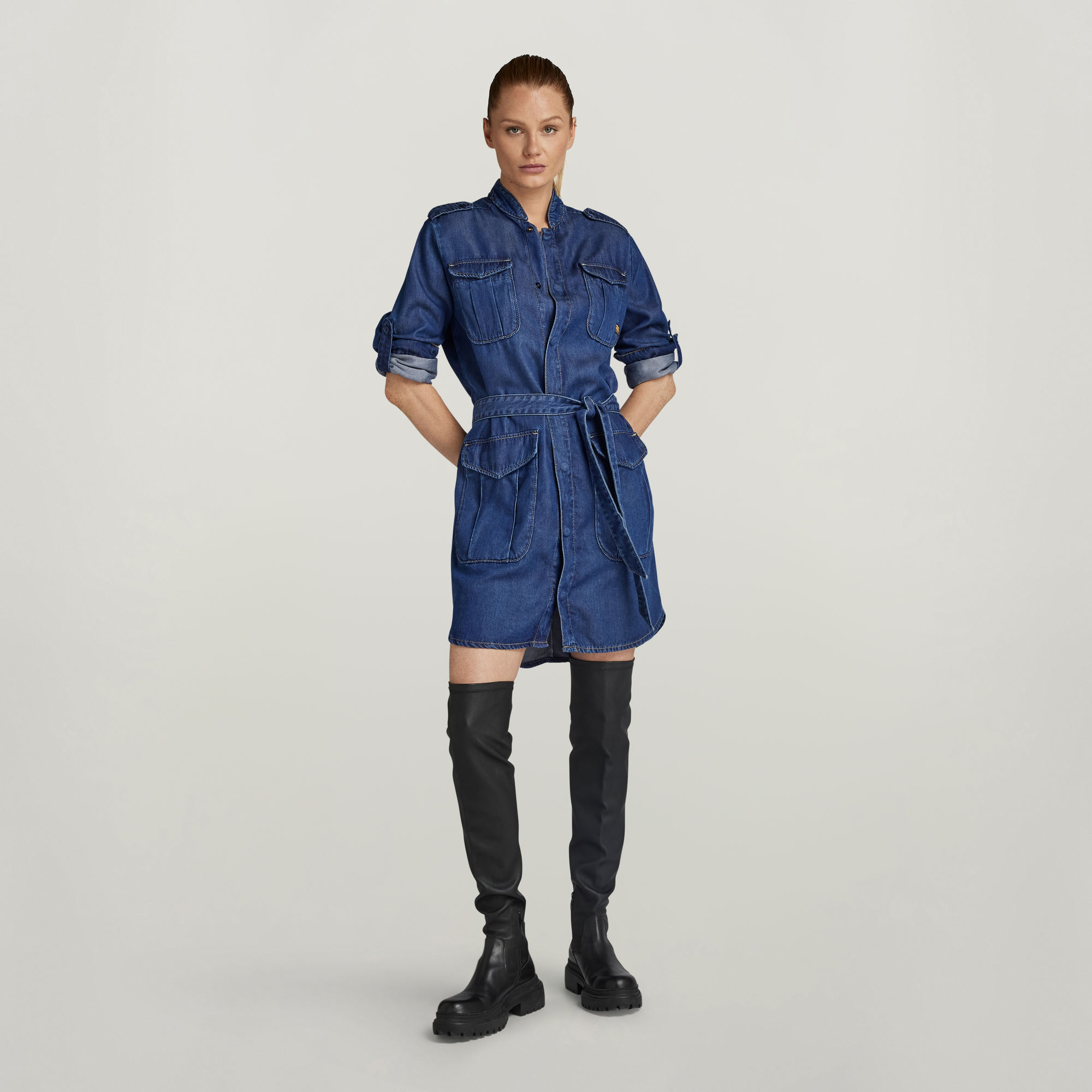 

Denim Field Dress - Dark blue - Women