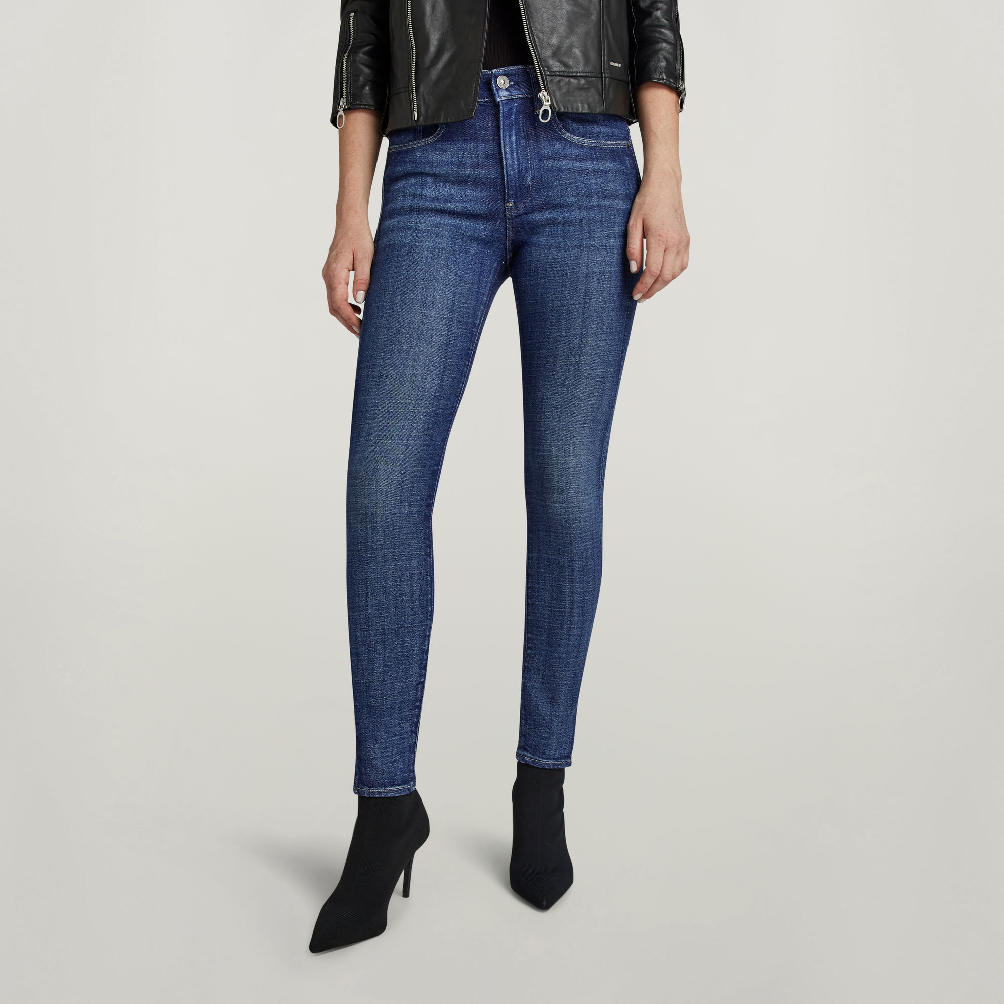 G-Star RAW Lhana Skinny Split Jeans Midden blauw Dames