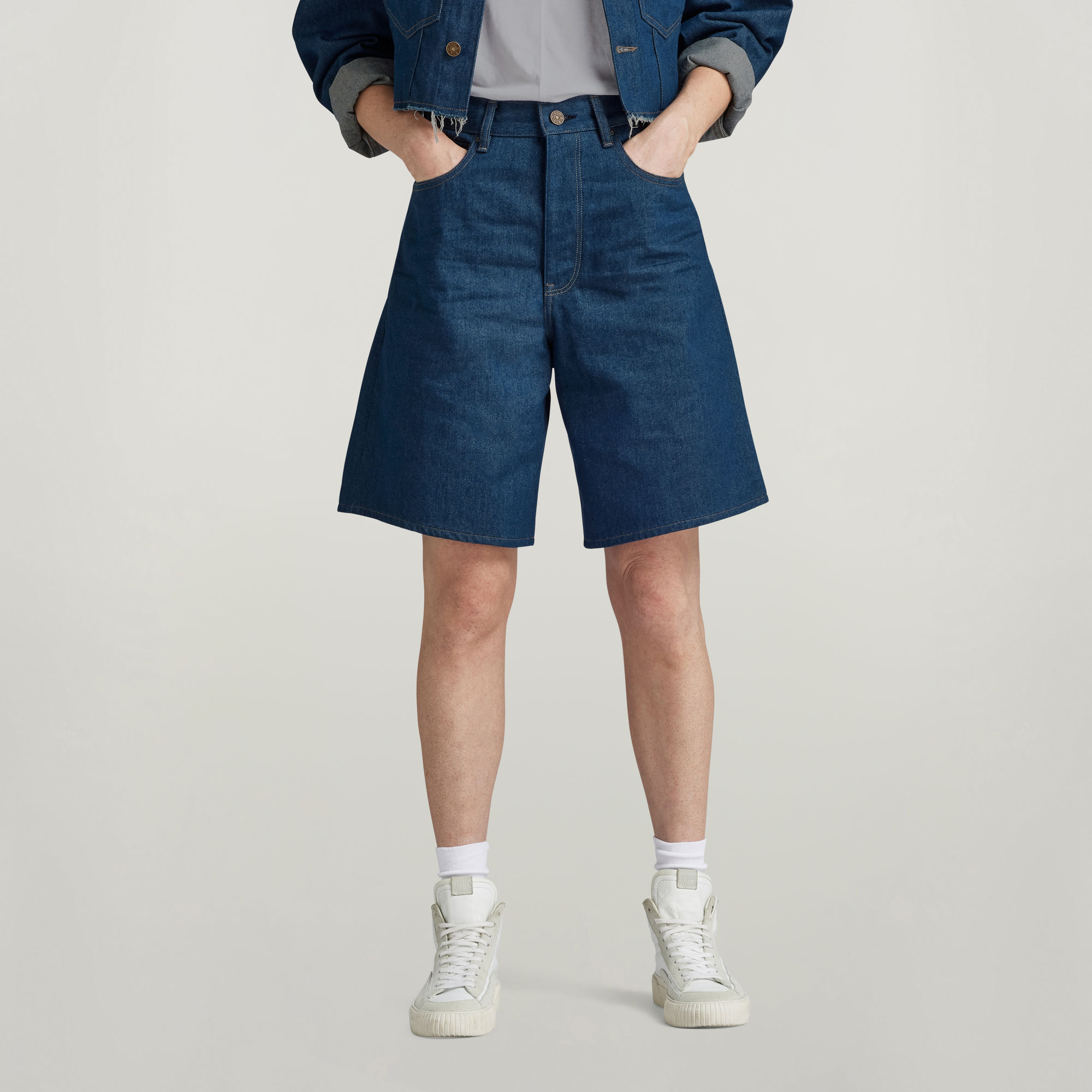 Barrel Loose Shorts - Dunkelblau - Damen