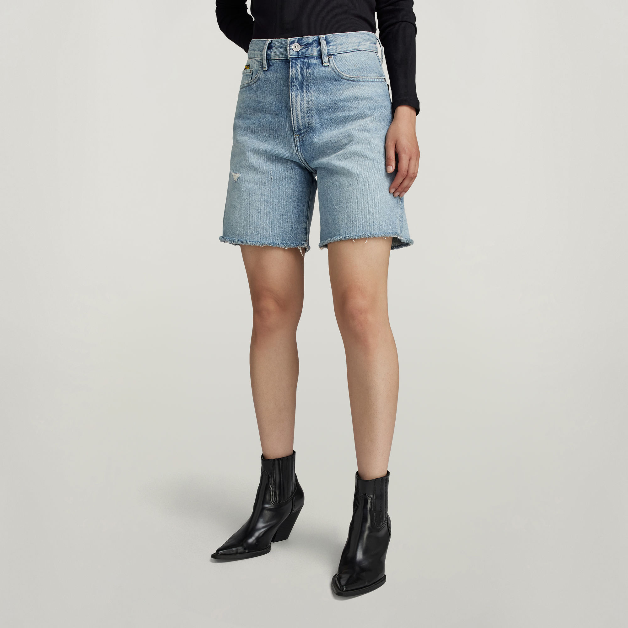 G-Star RAW High Bermuda Short Raw Edge - Lichtblauw - Dames