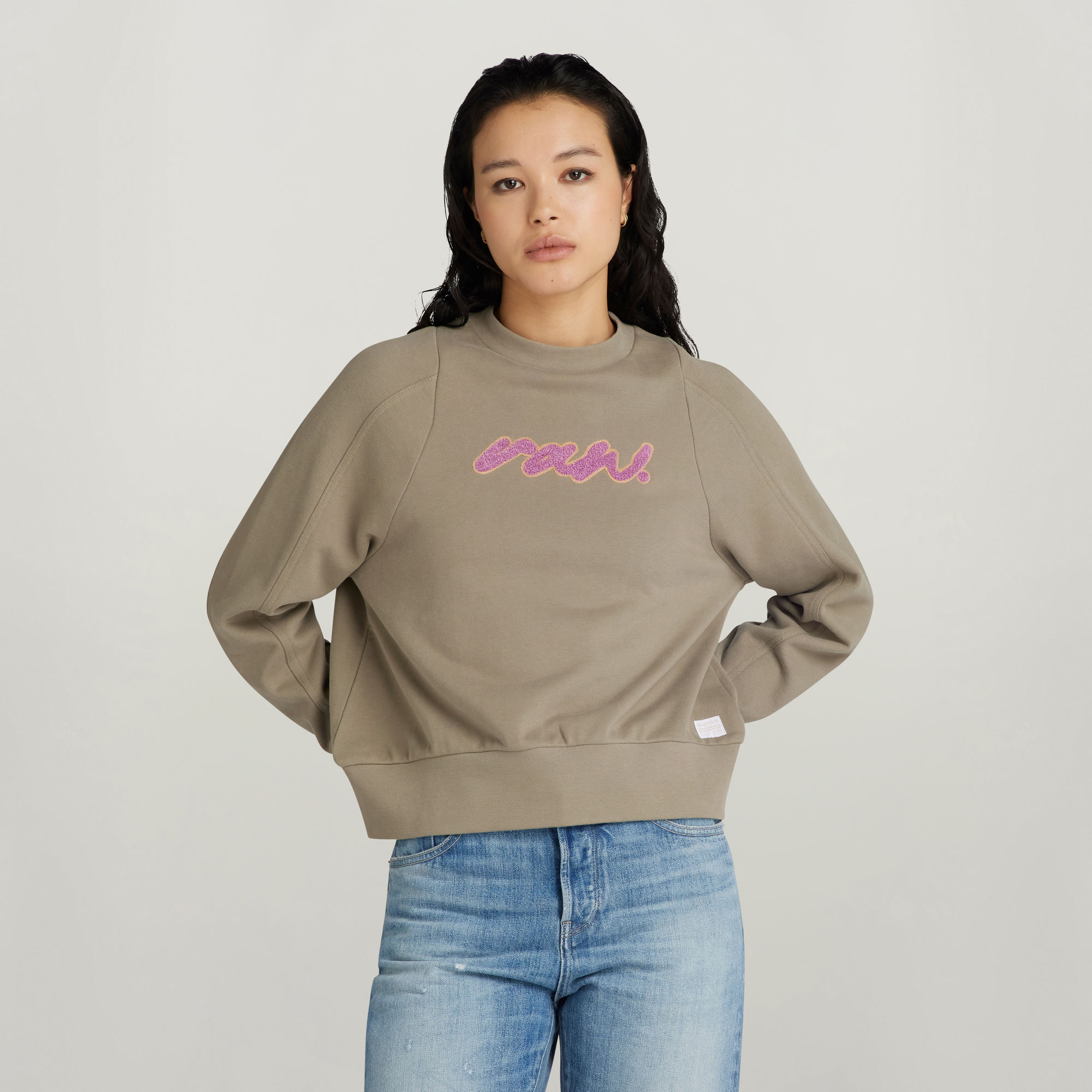 G-Star RAW Cornely RAW Dot Raglan Sweater Groen Dames