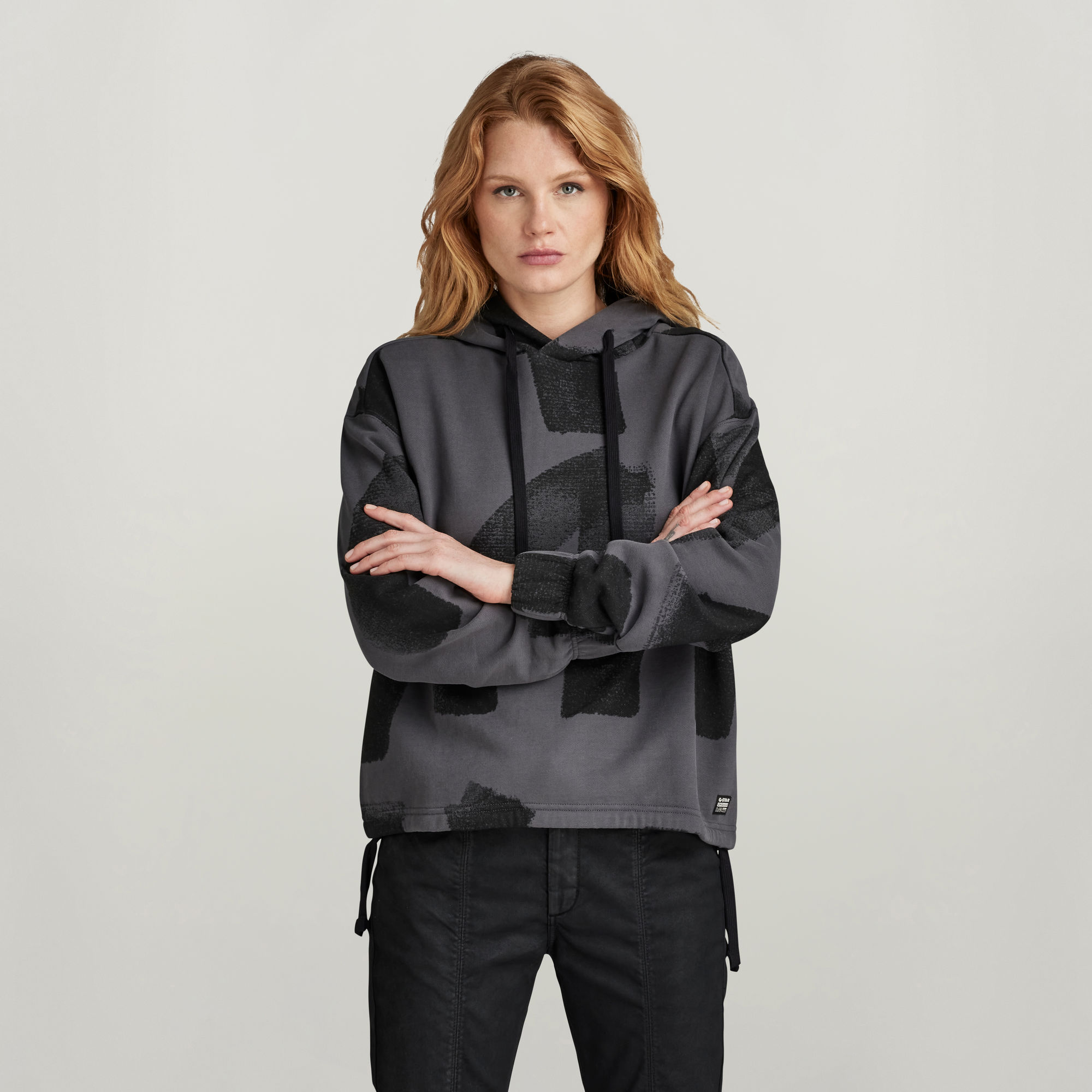 G-Star RAW Calligraphy Allover Loose Hoodie Meerkleurig Dames