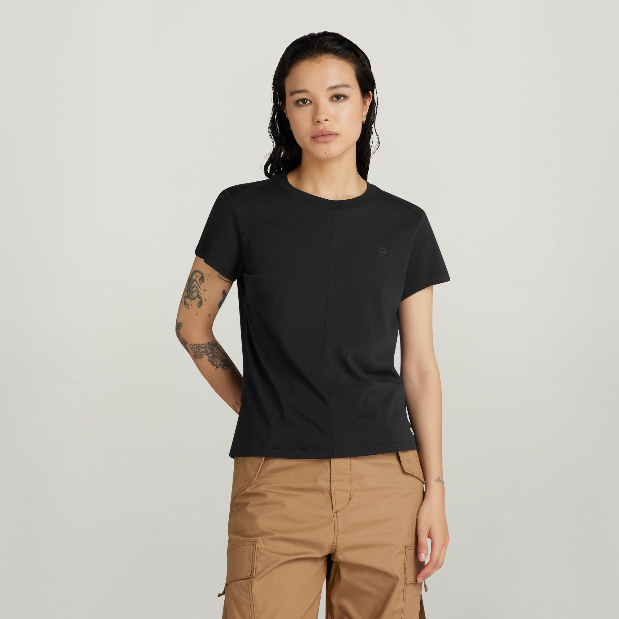 G-Star Raw T-shirt D24499-4107 FRONT SEAM R T-6484 BLACK