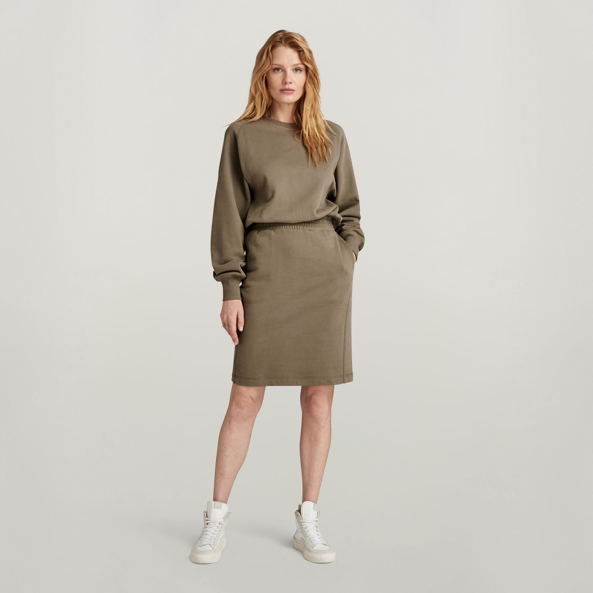 

Ventilation Sweat Dress - Green - Women