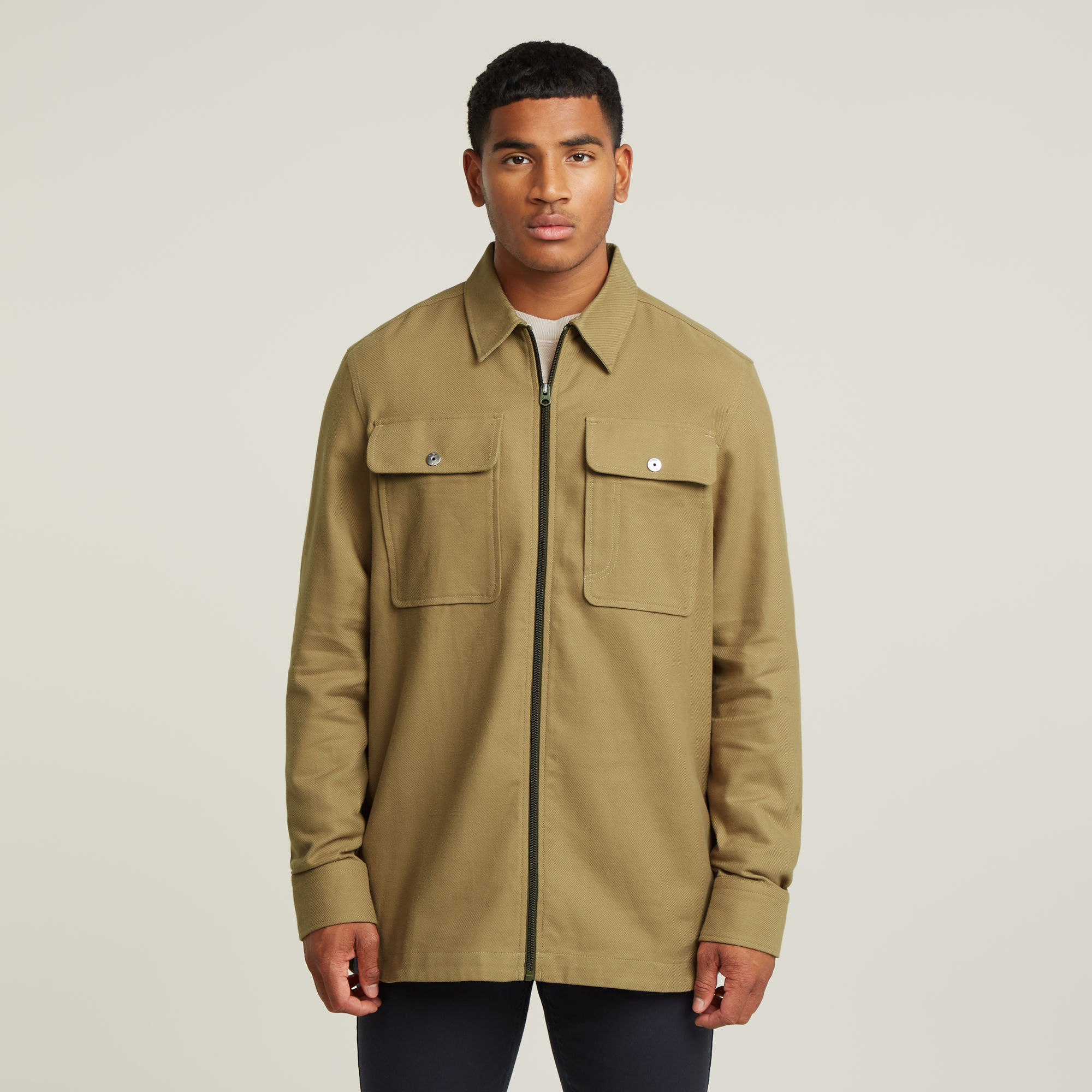 

GPO Zip Overshirt - Green - Men