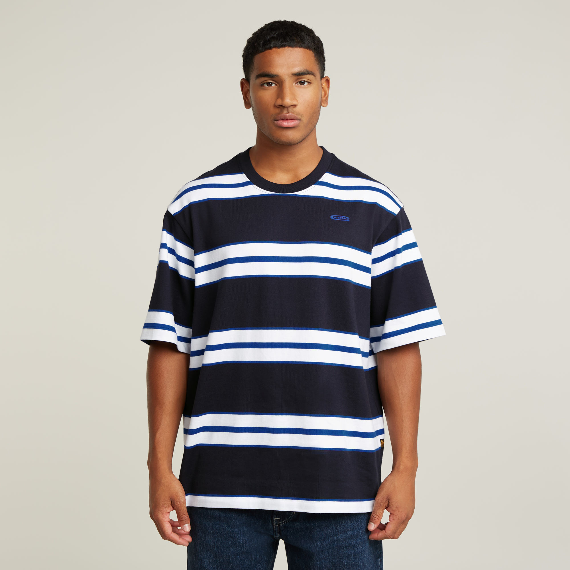 Stripe Boxy T-Shirt - Mehrfarbig - Herren