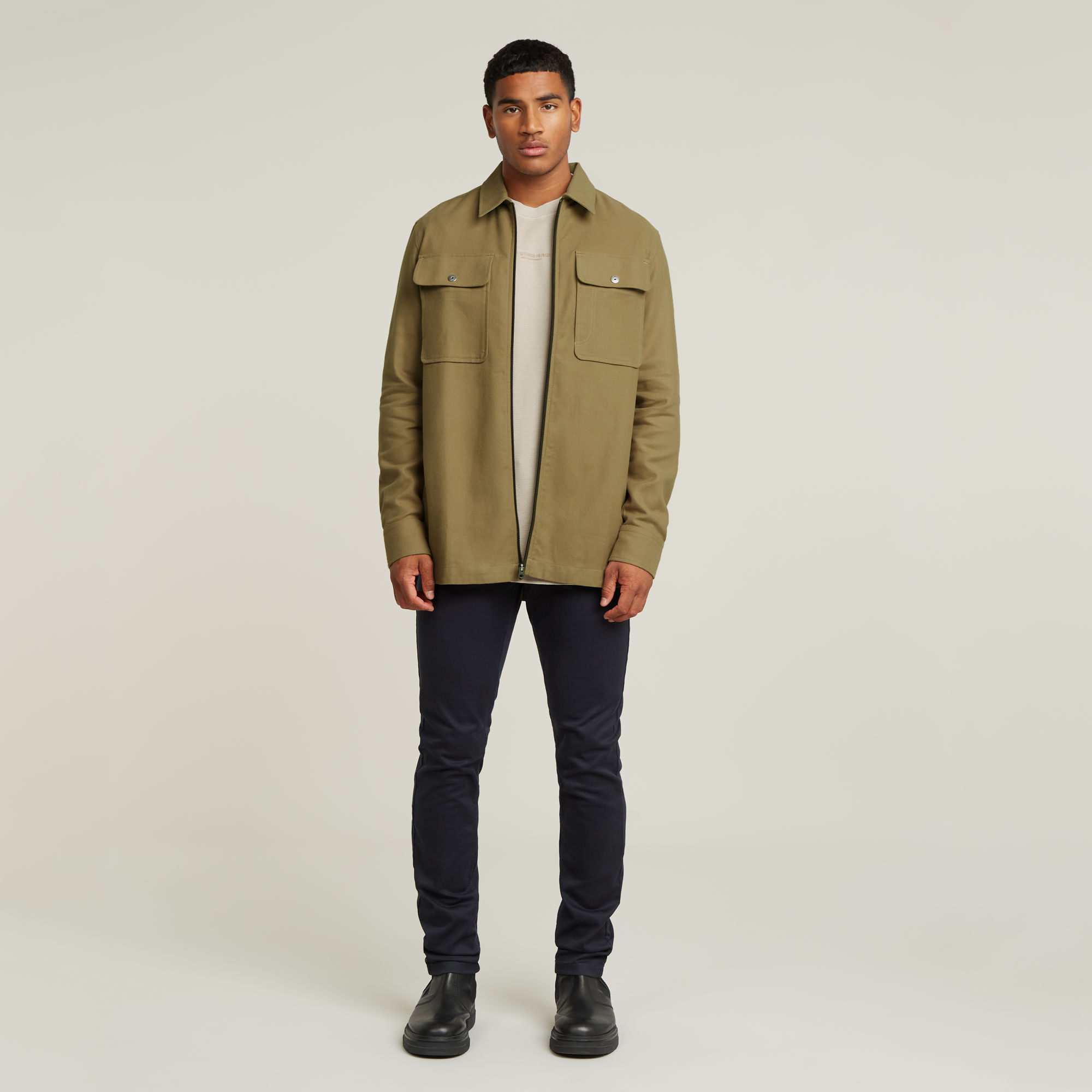 G-Star RAW GPO Zip Overshirt Groen Heren