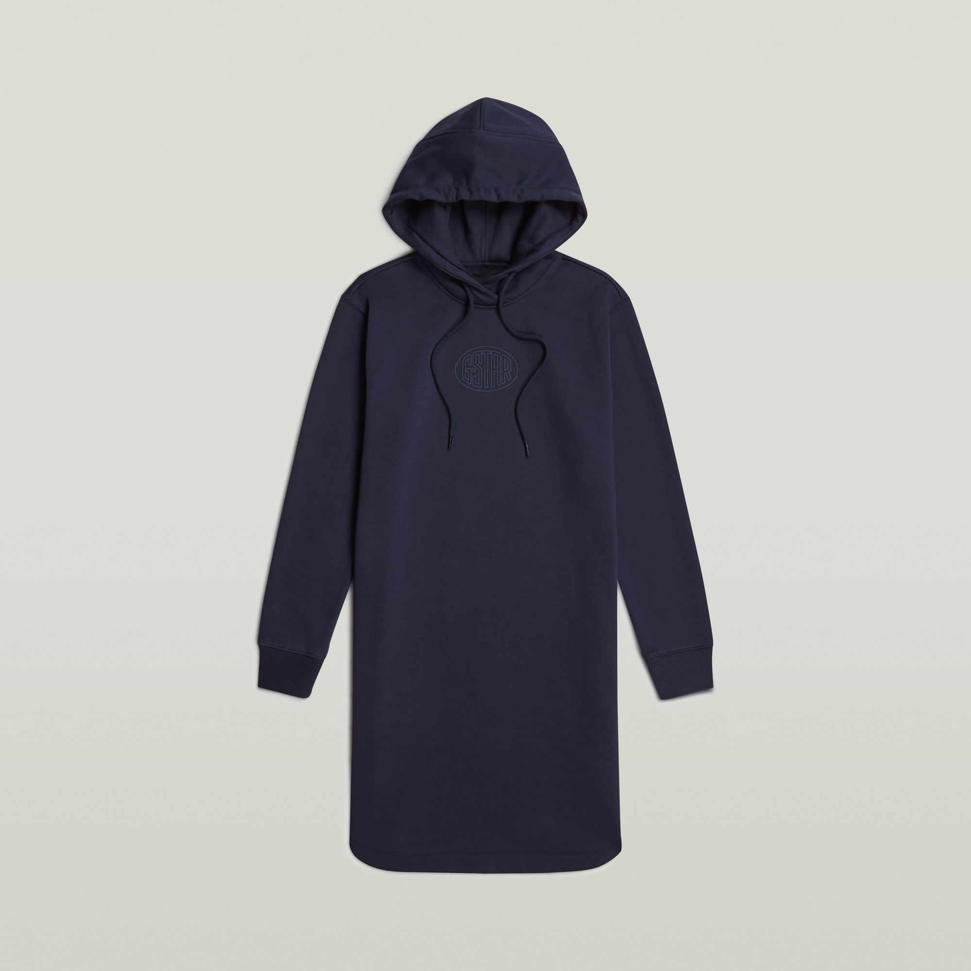 G-Star RAW Logo Sweaterjurk Met Capuchon Donkerblauw Dames