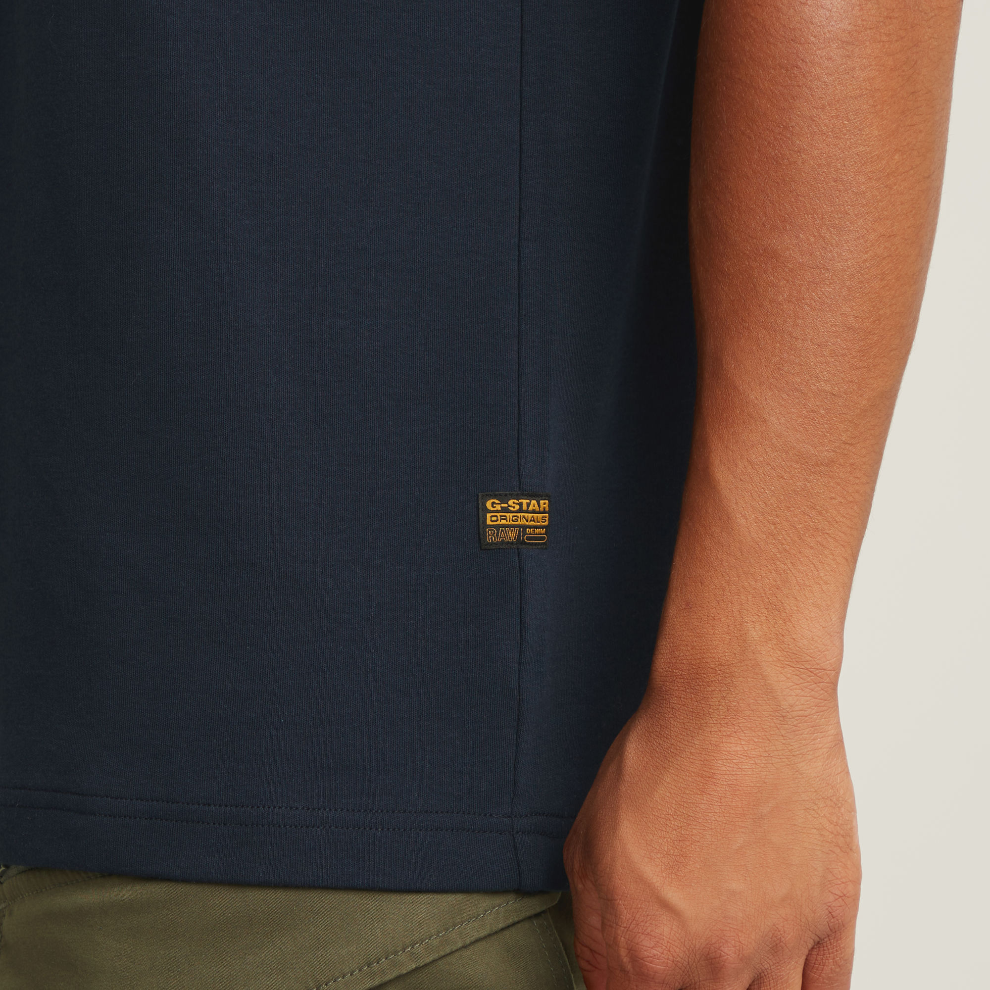 G-Star RAW Old Skool Logo T-Shirt Donkerblauw Heren