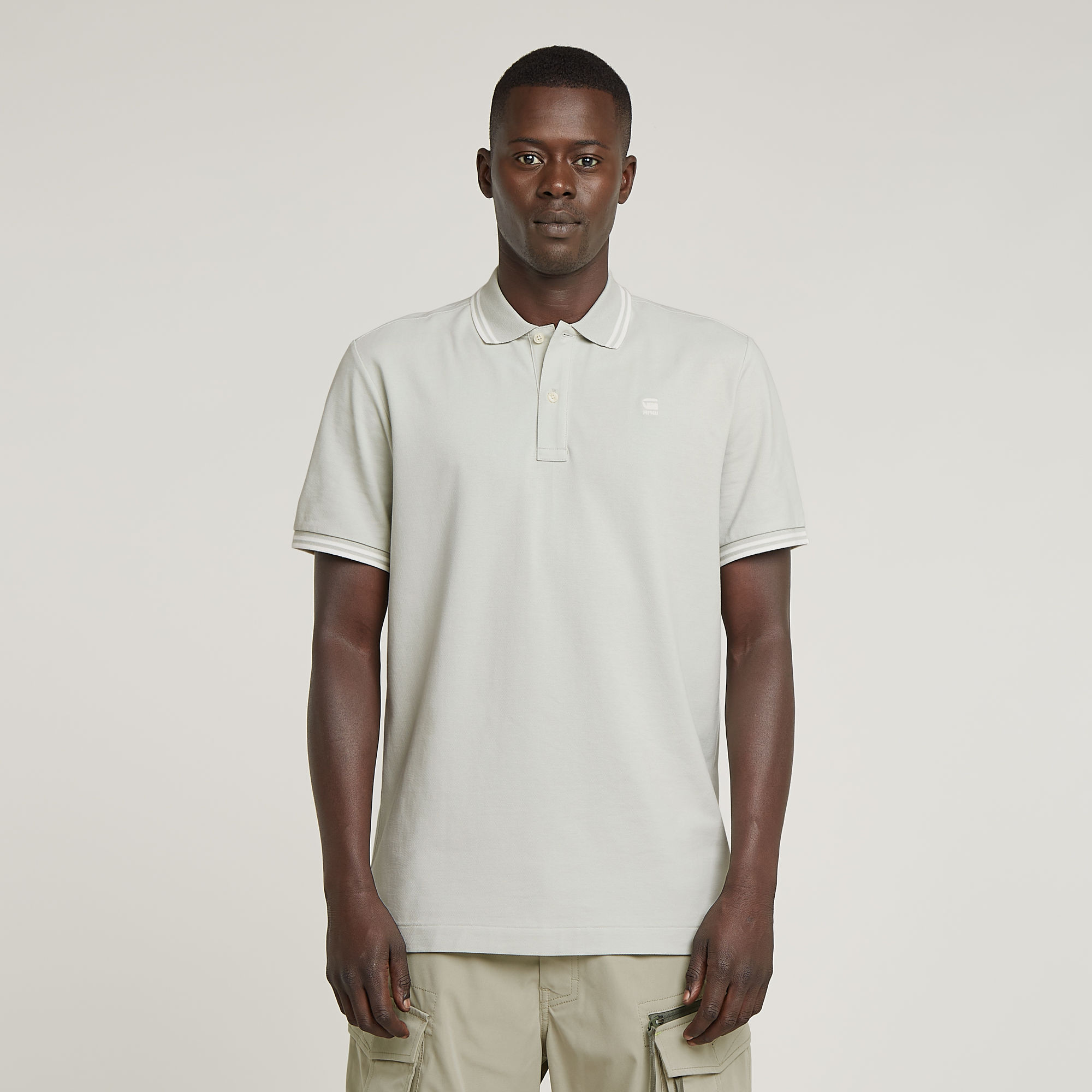 

Dunda Slim Stripe Polo - Grey - Men