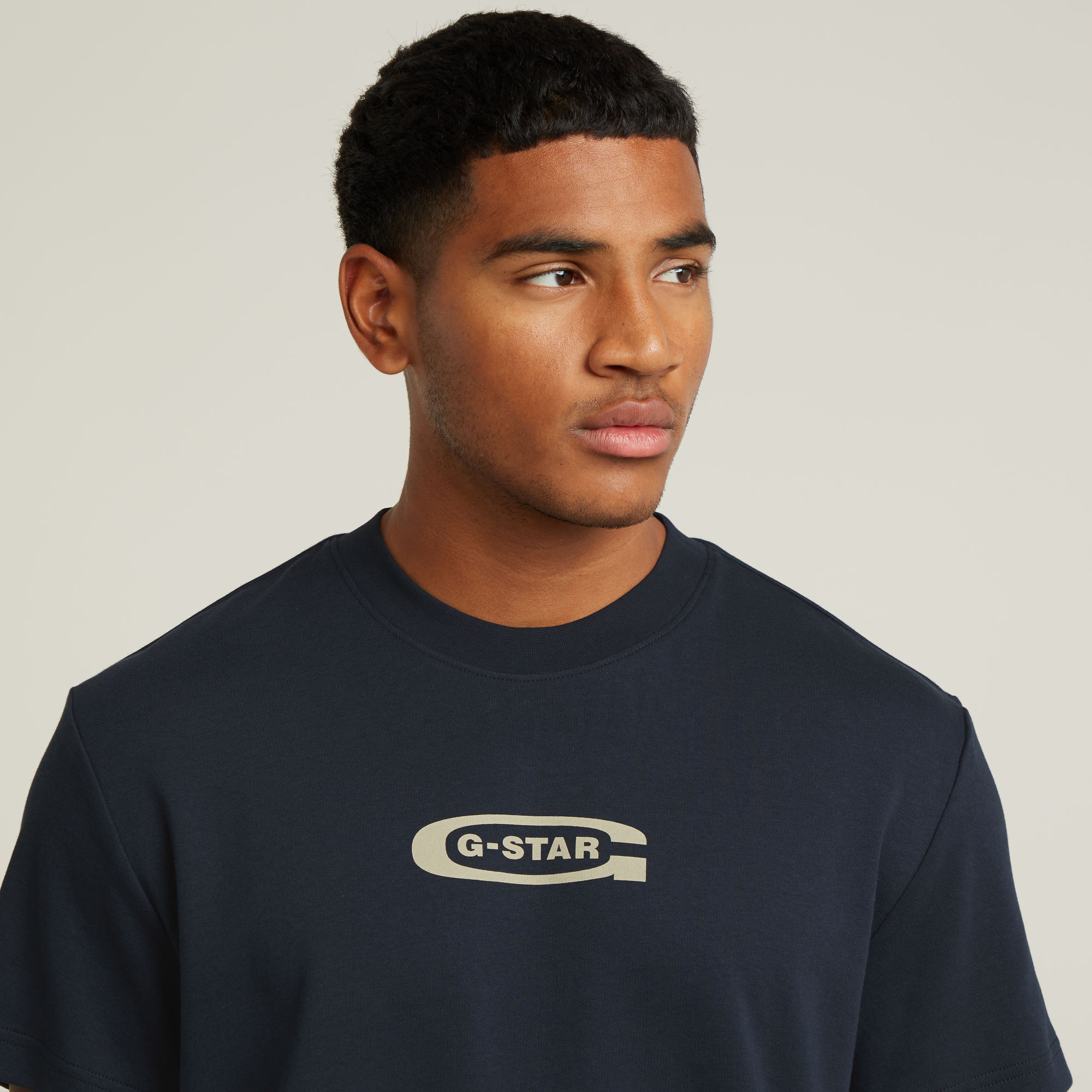 G-Star RAW Old Skool Logo T-Shirt Donkerblauw Heren