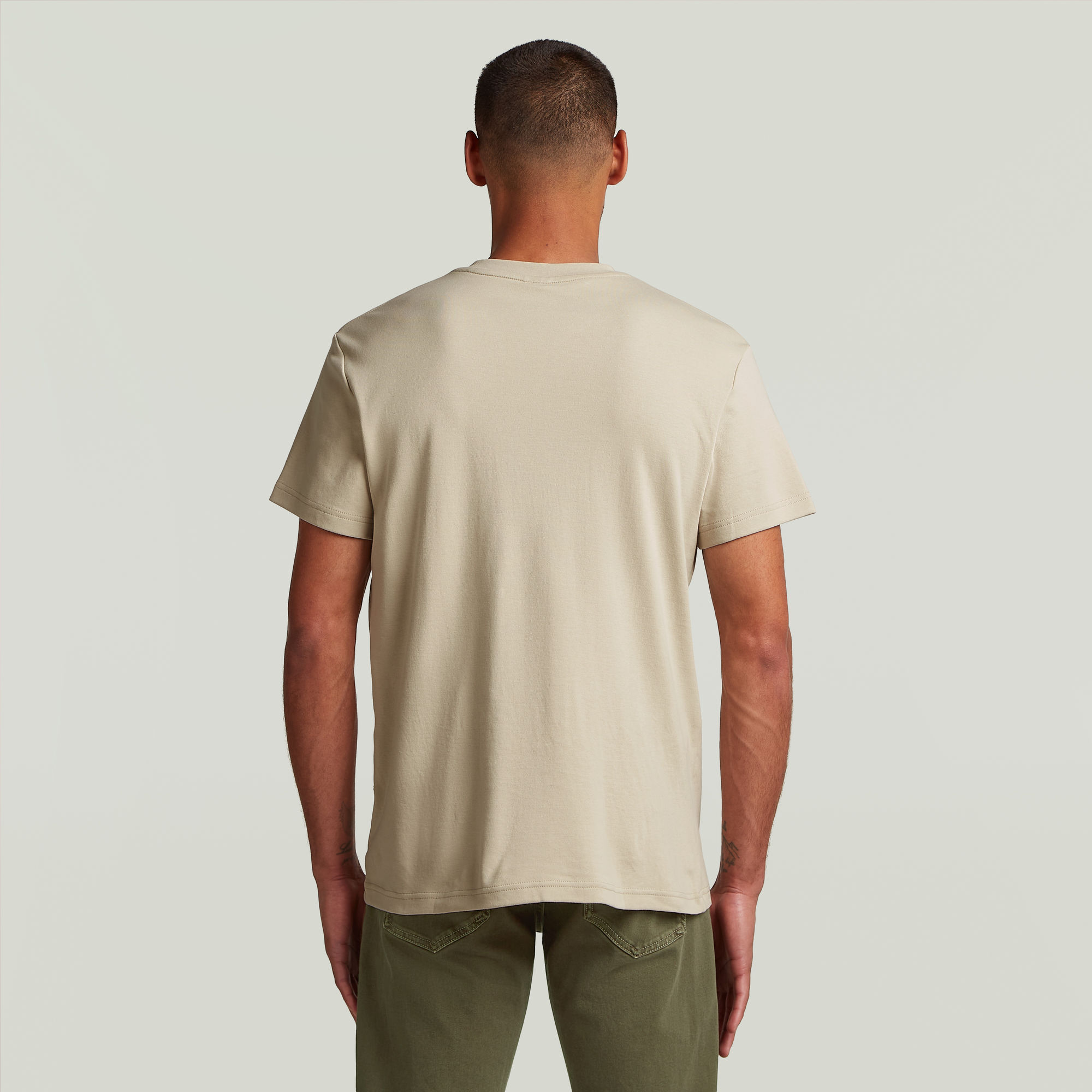 G-Star RAW Old Skool Logo T-Shirt Beige Heren