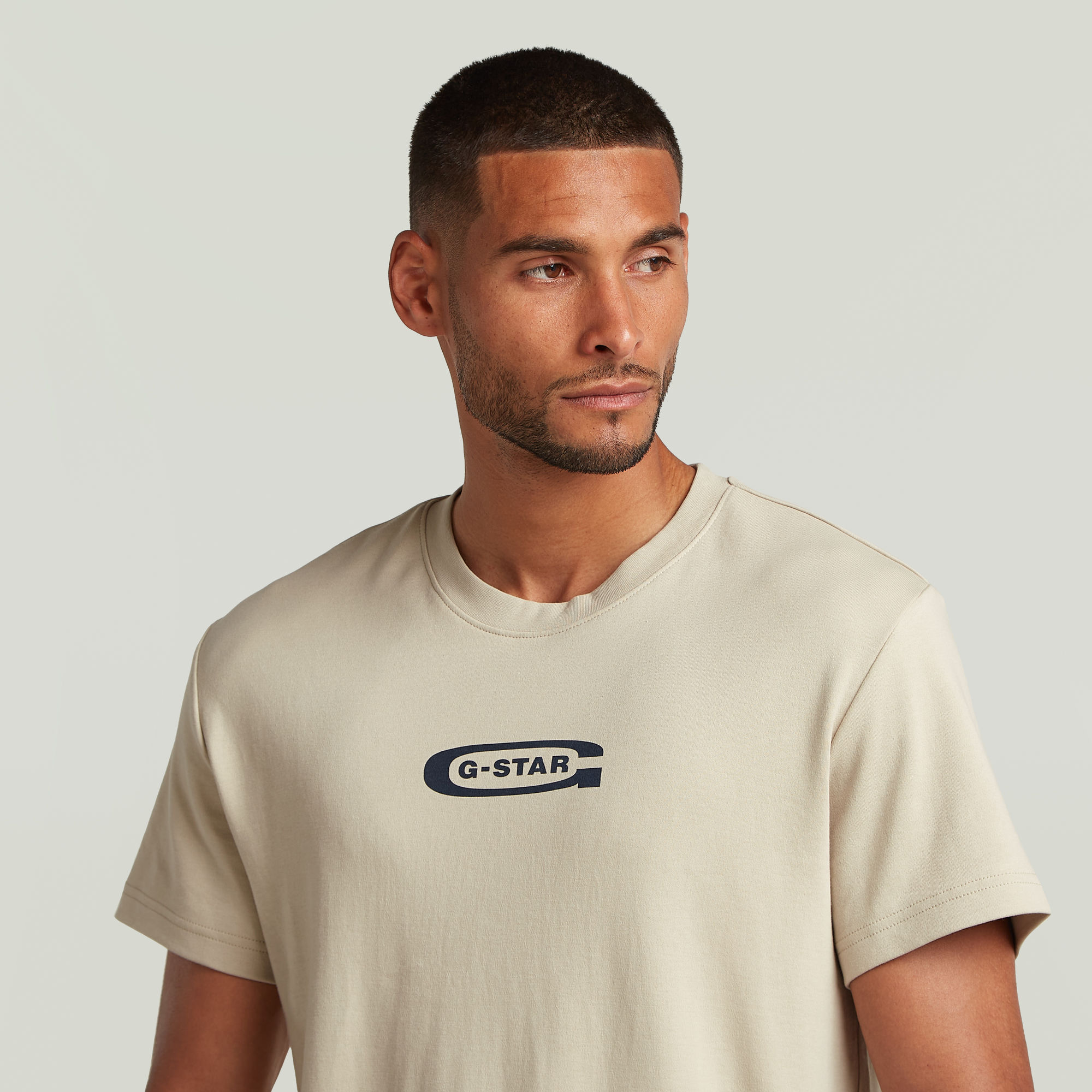 G-Star RAW Old Skool Logo T-Shirt Beige Heren