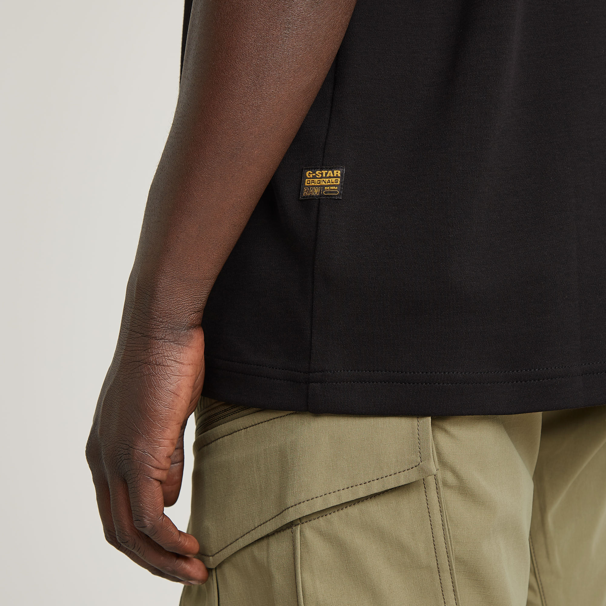 G-Star RAW Old Skool Logo T-Shirt Zwart Heren