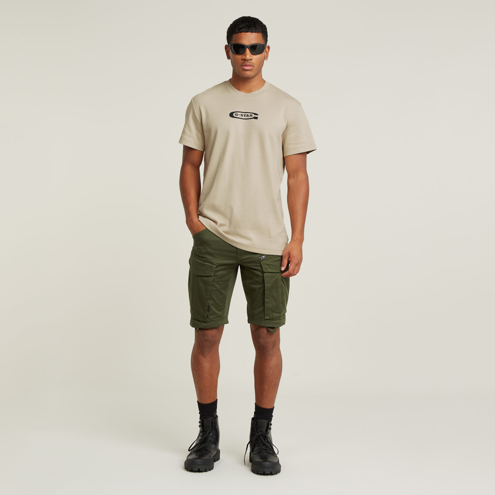 Thumbnail - Rovic Zip Regular Shorts - Grün - Herren