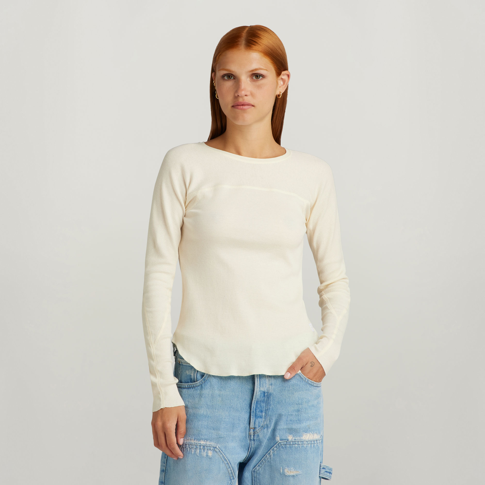 

Swedish Army Slim Top - Beige - Women